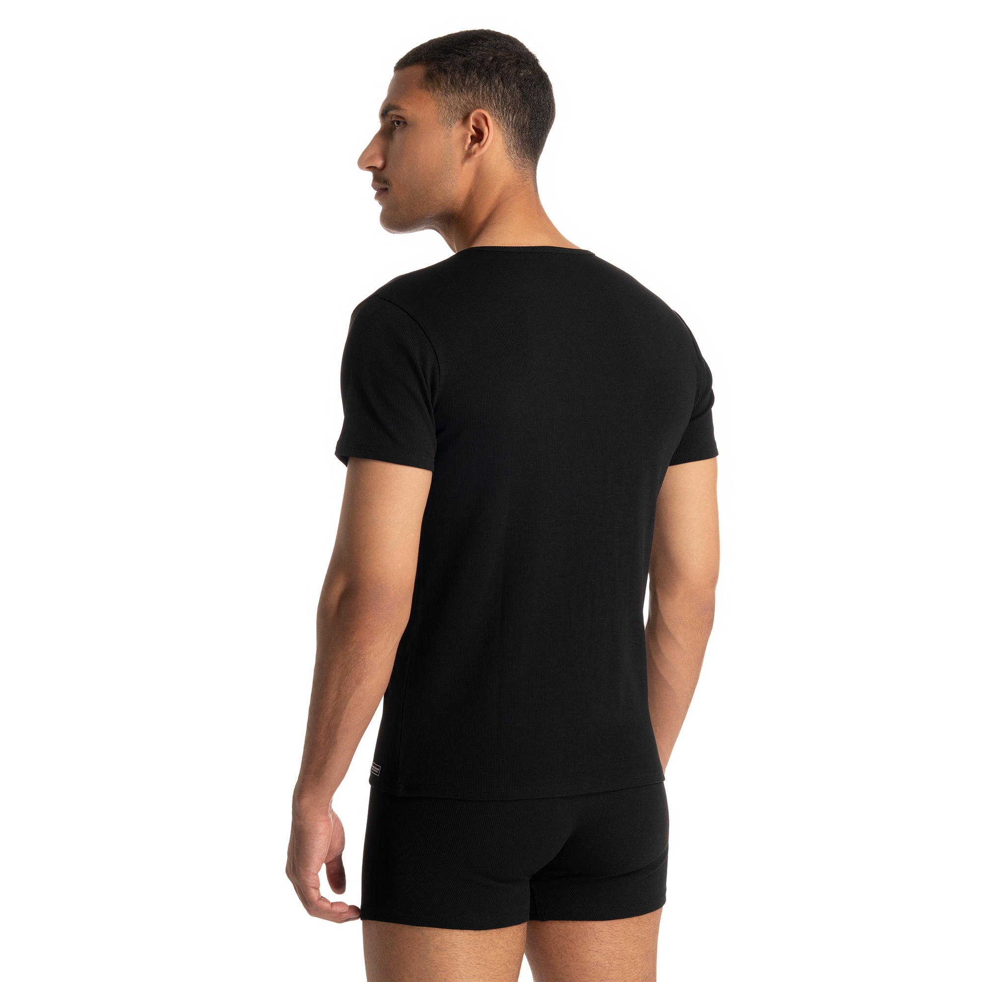 Shirt Fine Rib O-Neck T-shirt, Erwachsener, Männlich, Mann, Person
