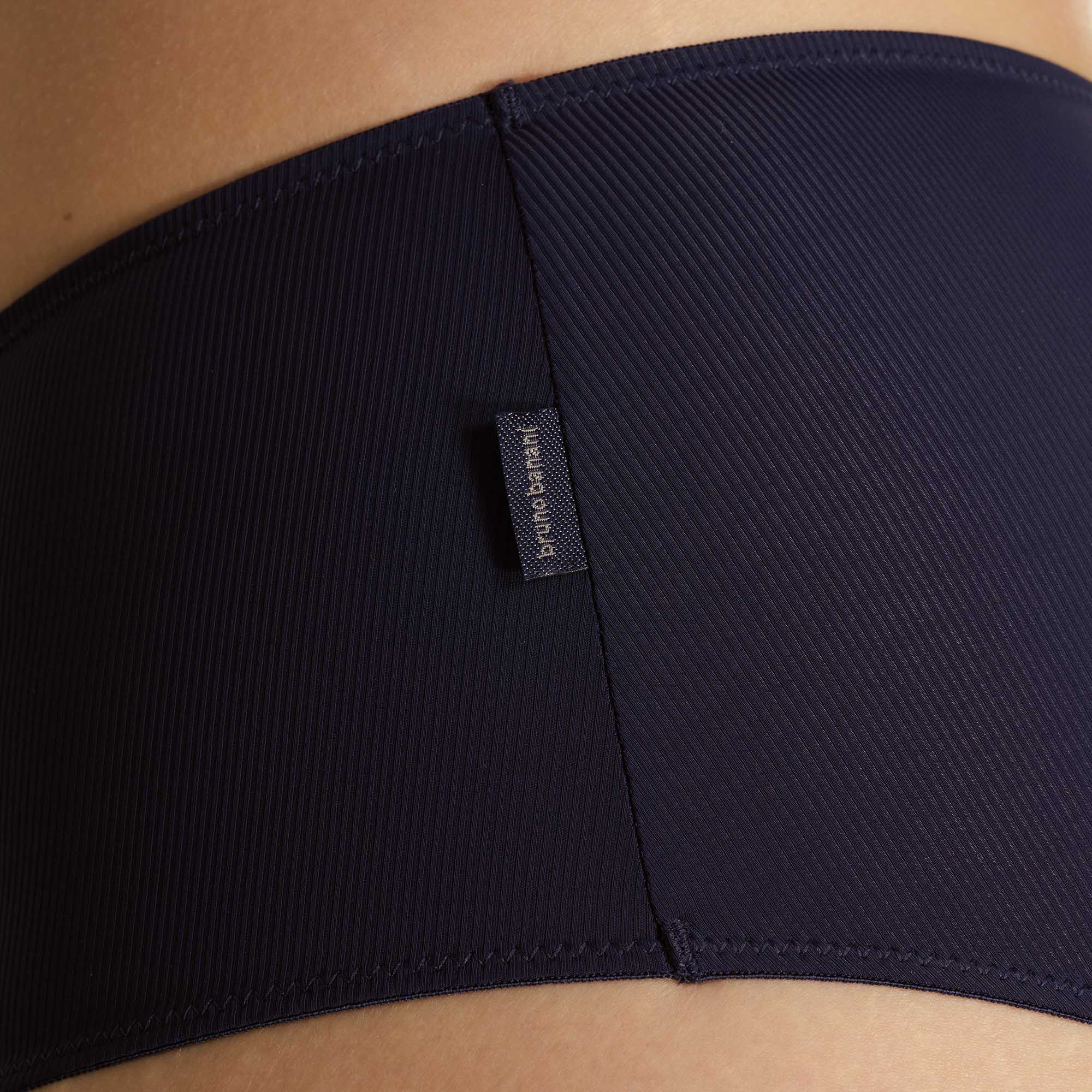 Sport-Bikini, Navy, Rippstruktur, Kleines-Tag, Rückenband