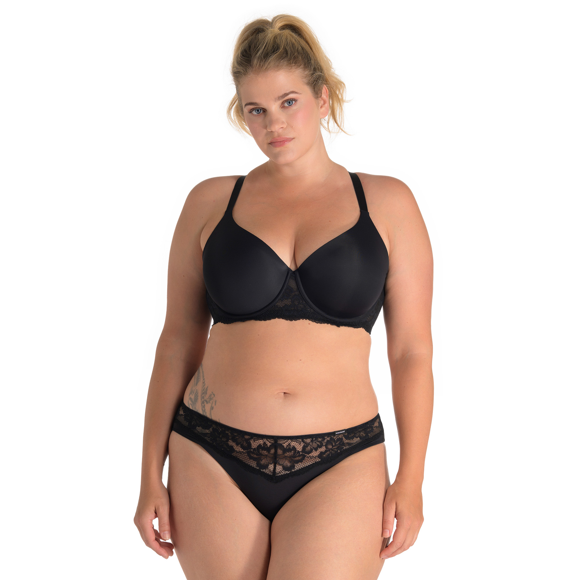 BH, Spitze, Schwarz, BH, Unterwäsche