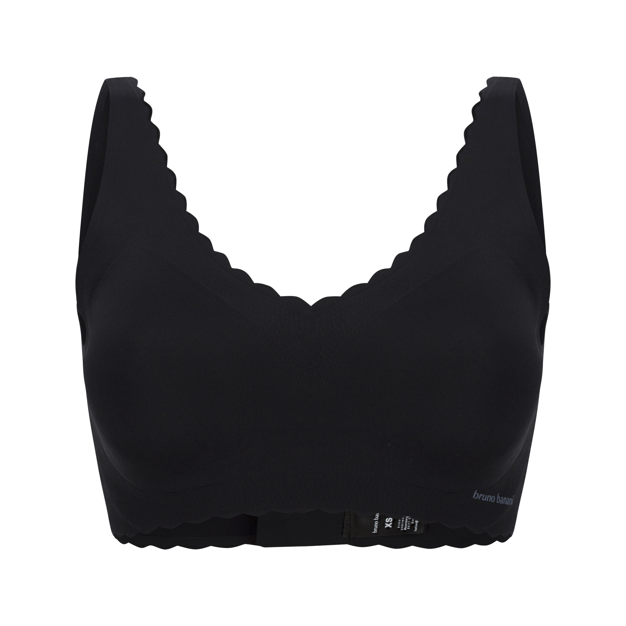 BH-Top, Bralette, Schwarz, Rundeiliger Ausschnitt, Stützungslast