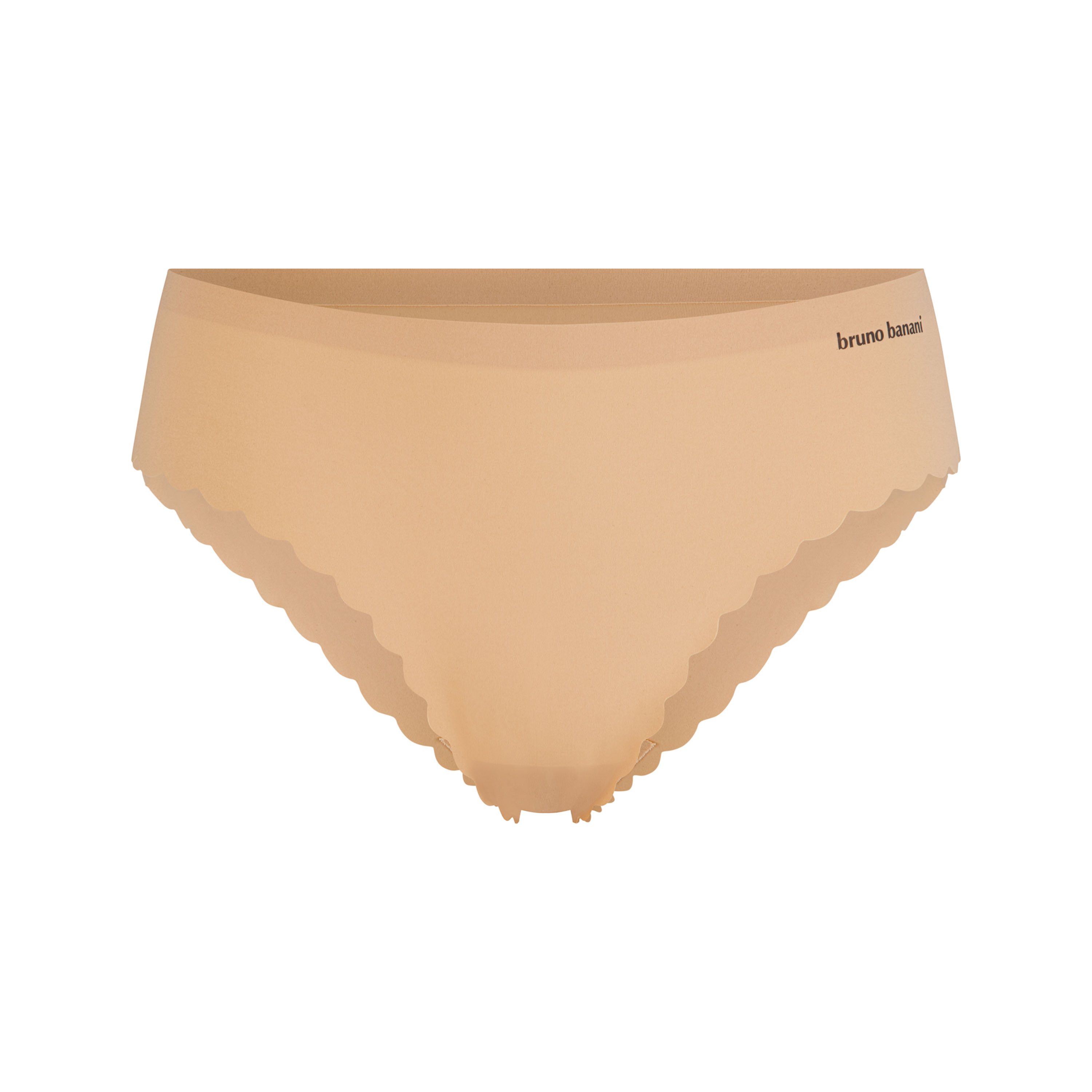 Unterwäsche, Beige, Hoch tailliert, Schnittkante mit Wellen, Bruno Banani