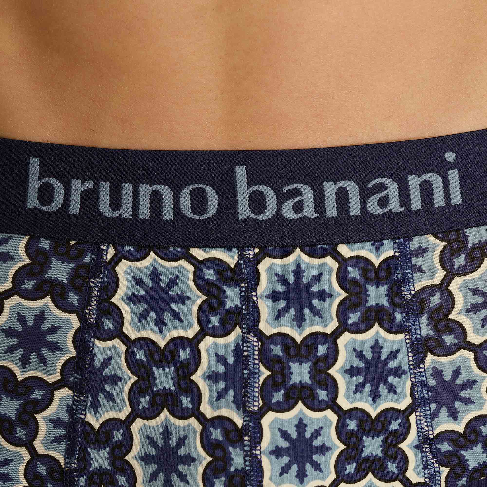 unterwäsche, boxer, muster, blau, elastischer bund