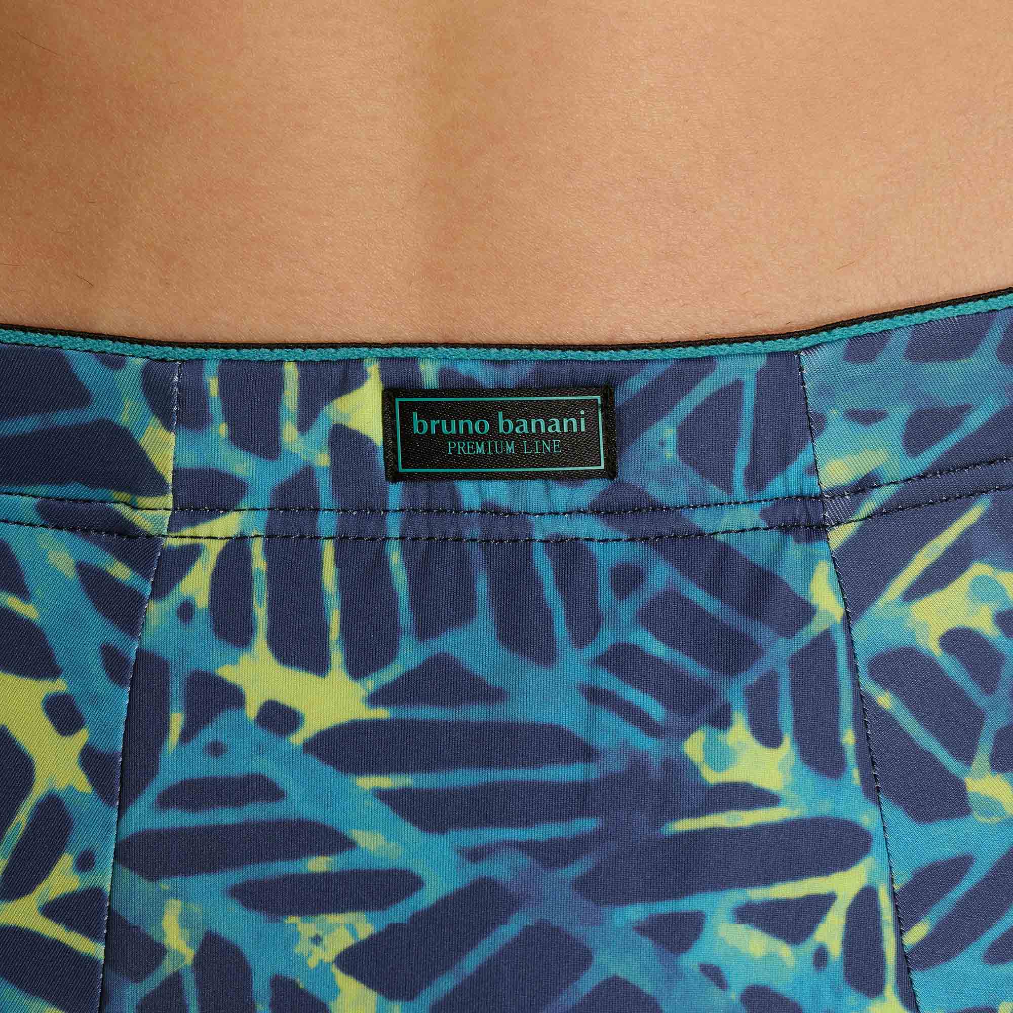 Damenunterwäsche, Panty, Mikrofaser, Abstraktes Muster, Blau-grün