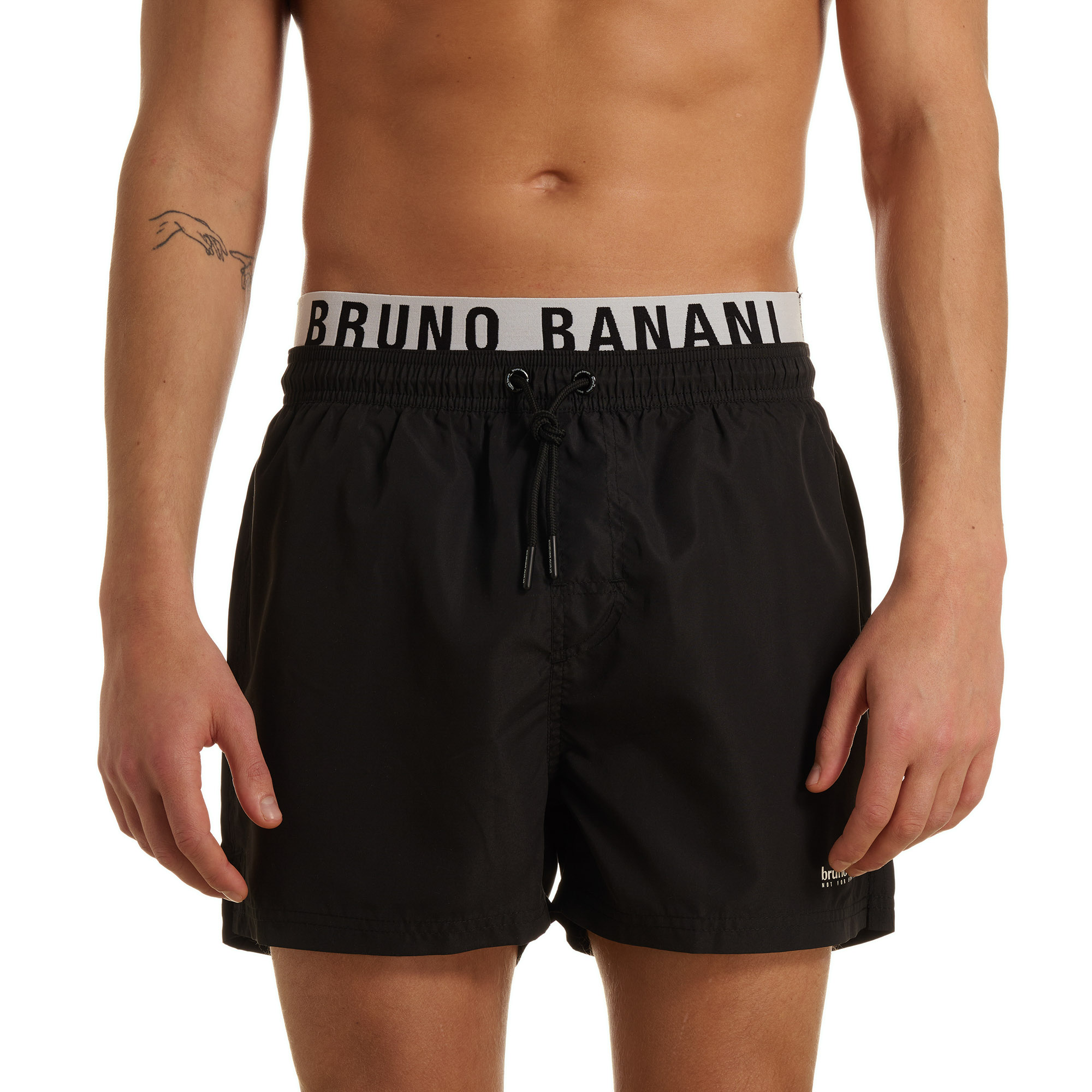 Boxer, Shorts, Schwarz, Zugband, Logo-Gürtel