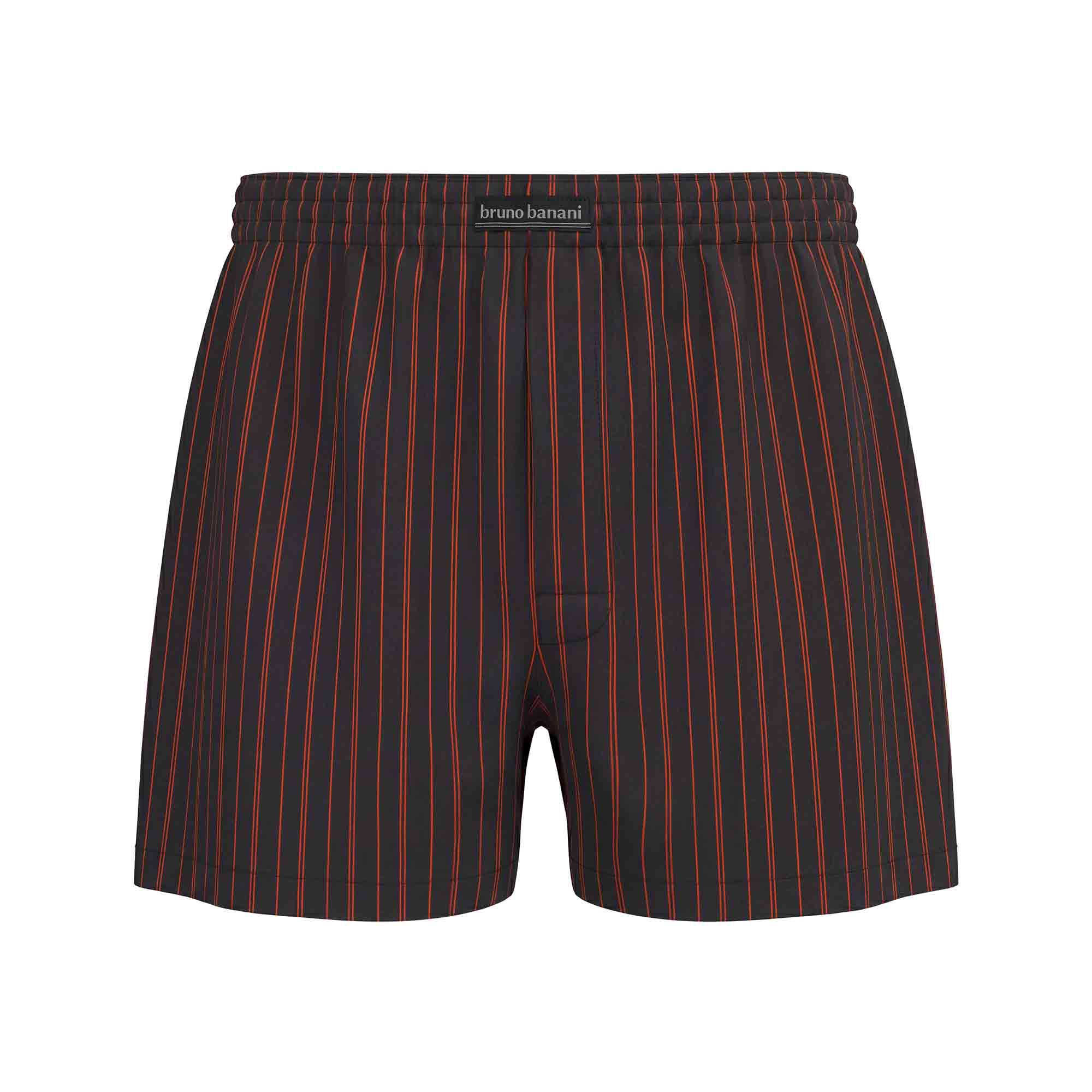 Herren-Boxershorts, Dunkelgrau, Nadelstreifen, Elastischer Bund
