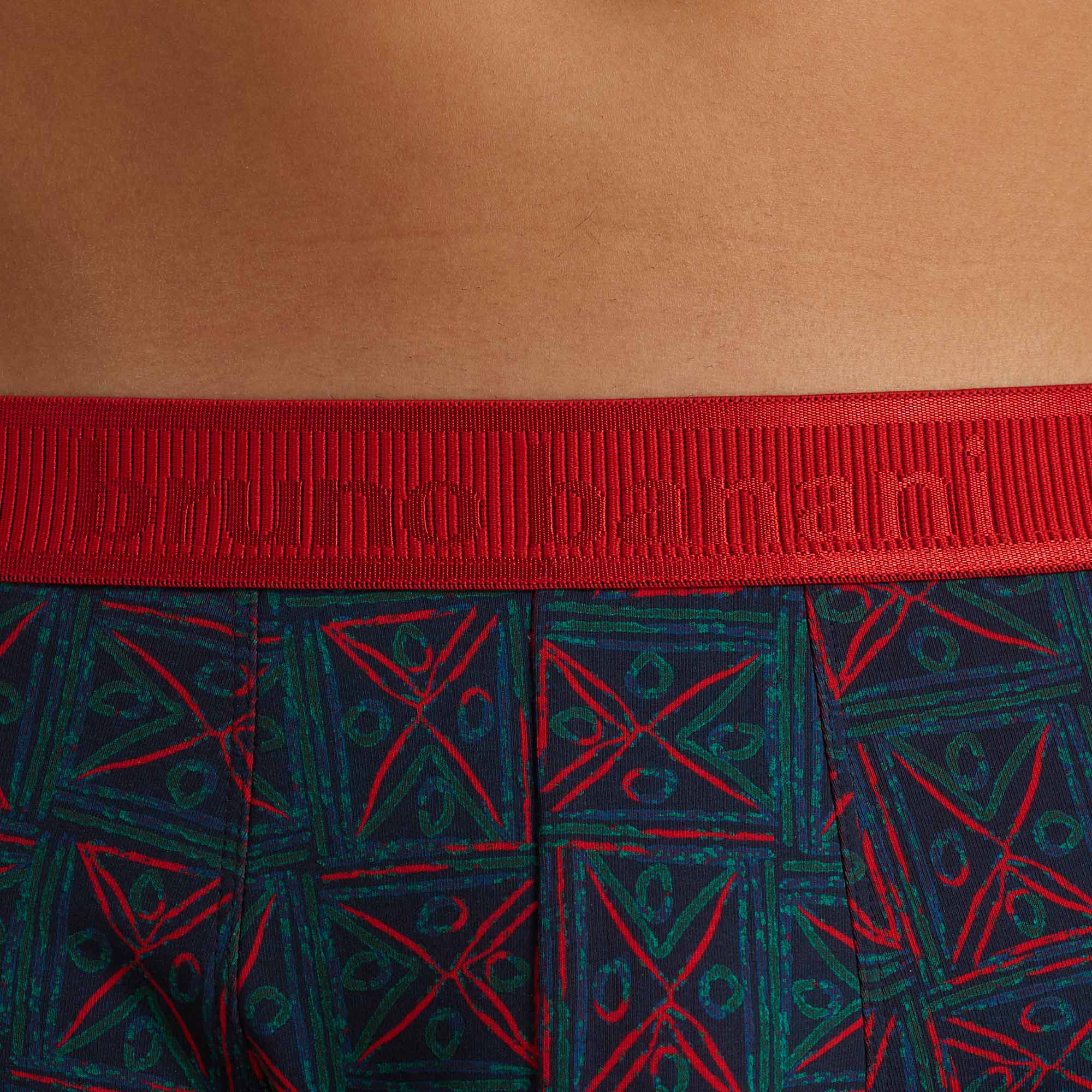 underwear, elastischer Bund, roter Bund, gemustertes Gewebe, Unterwäsche-Gummi