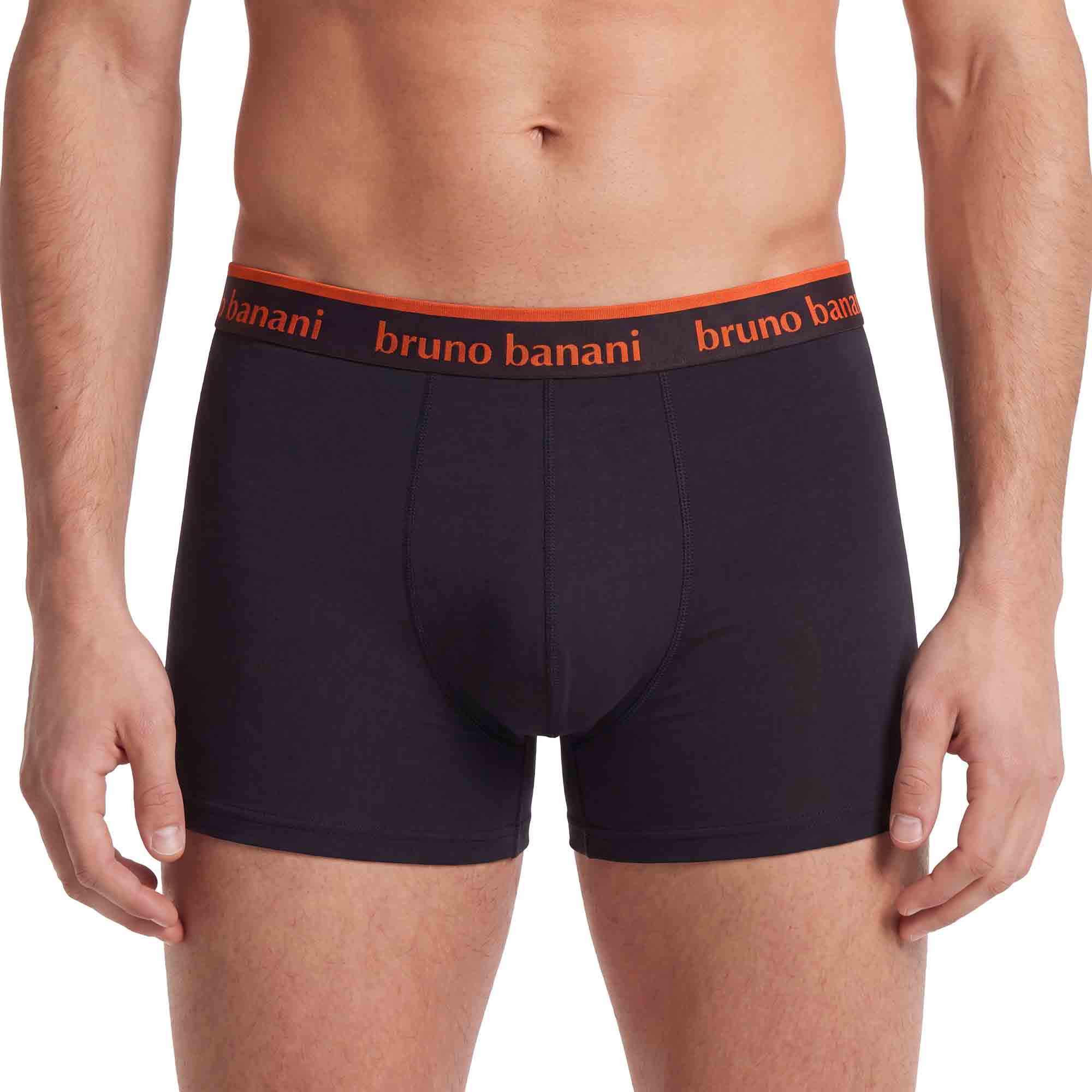 Herren-Boxershorts, Dunkelblau, Elastischer Bund, Logo-Bund, Einfarbig