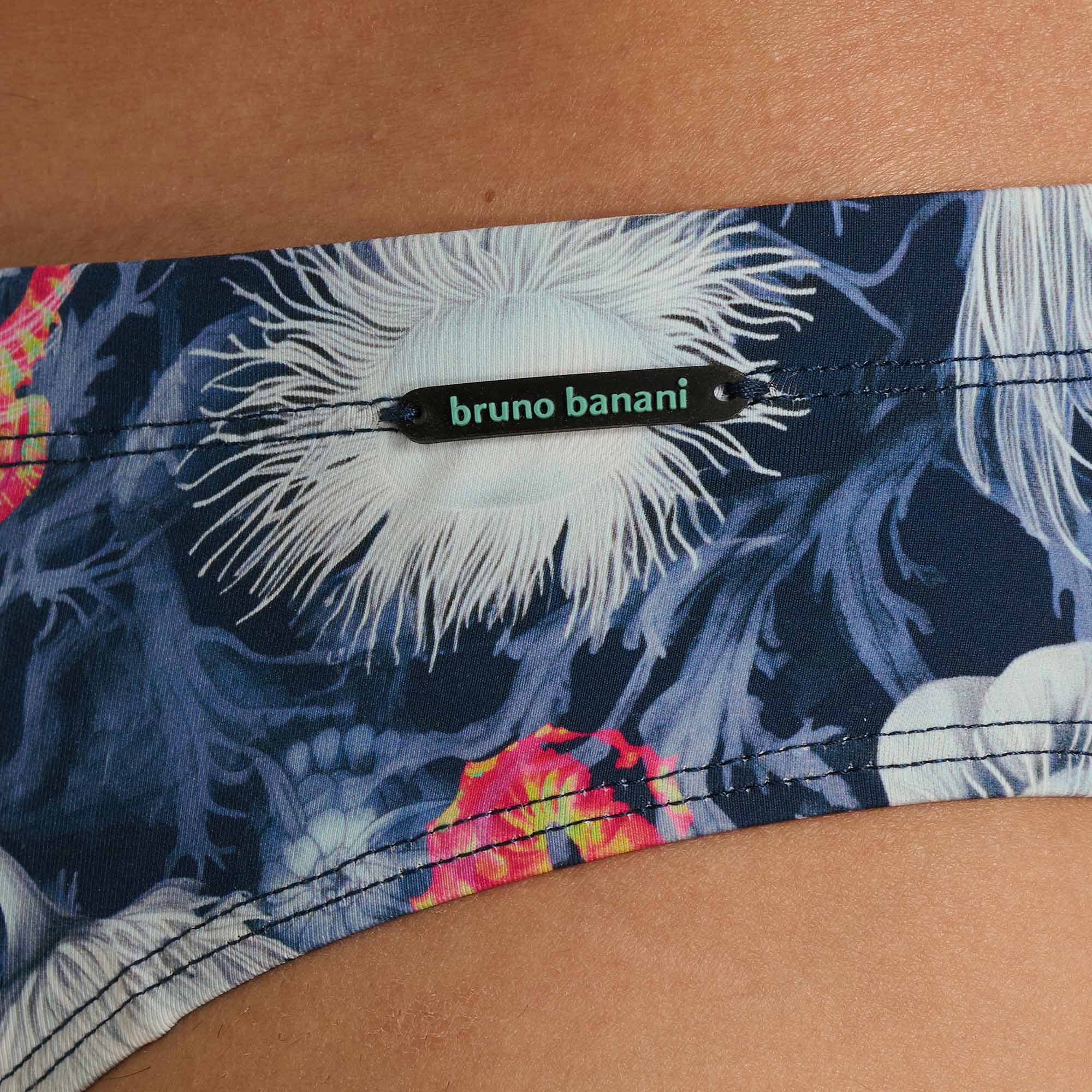 Badehose, Druck, Blumenmuster, Label, Sommer