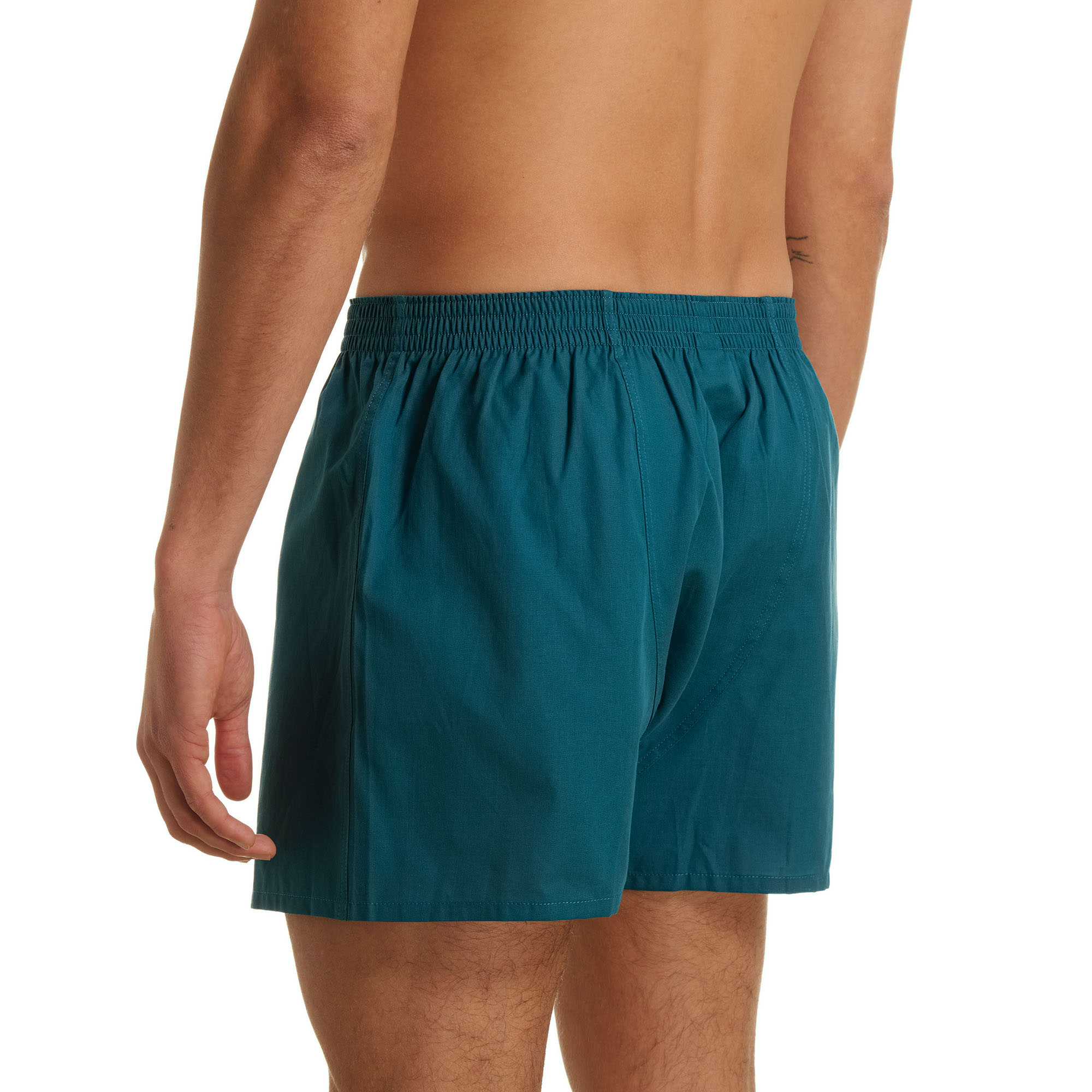 Boardshorts, Swim shorts, Teal, Elastic waist, Plain