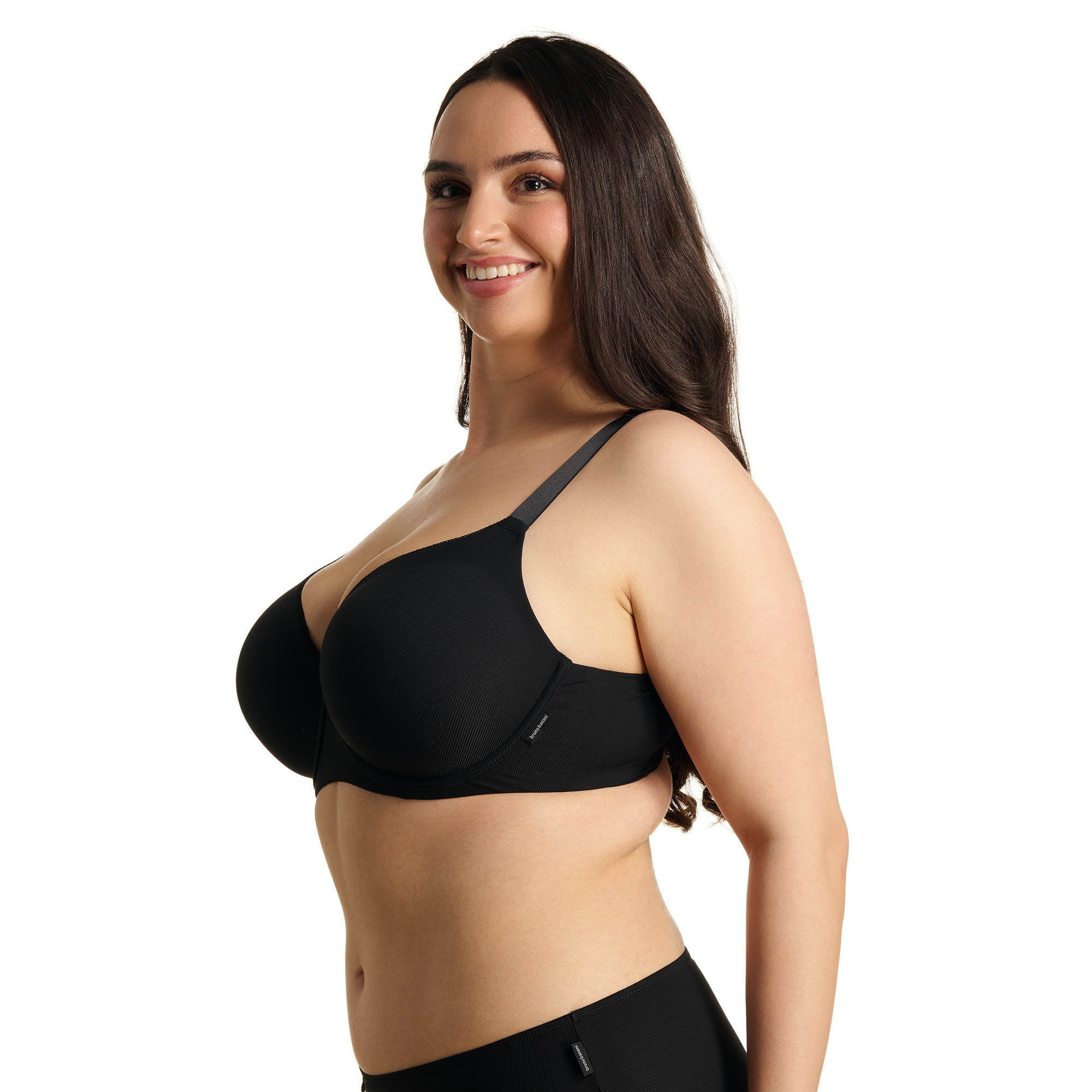 BH, Schwarz, Plunge-BH, geformt, breite Träger