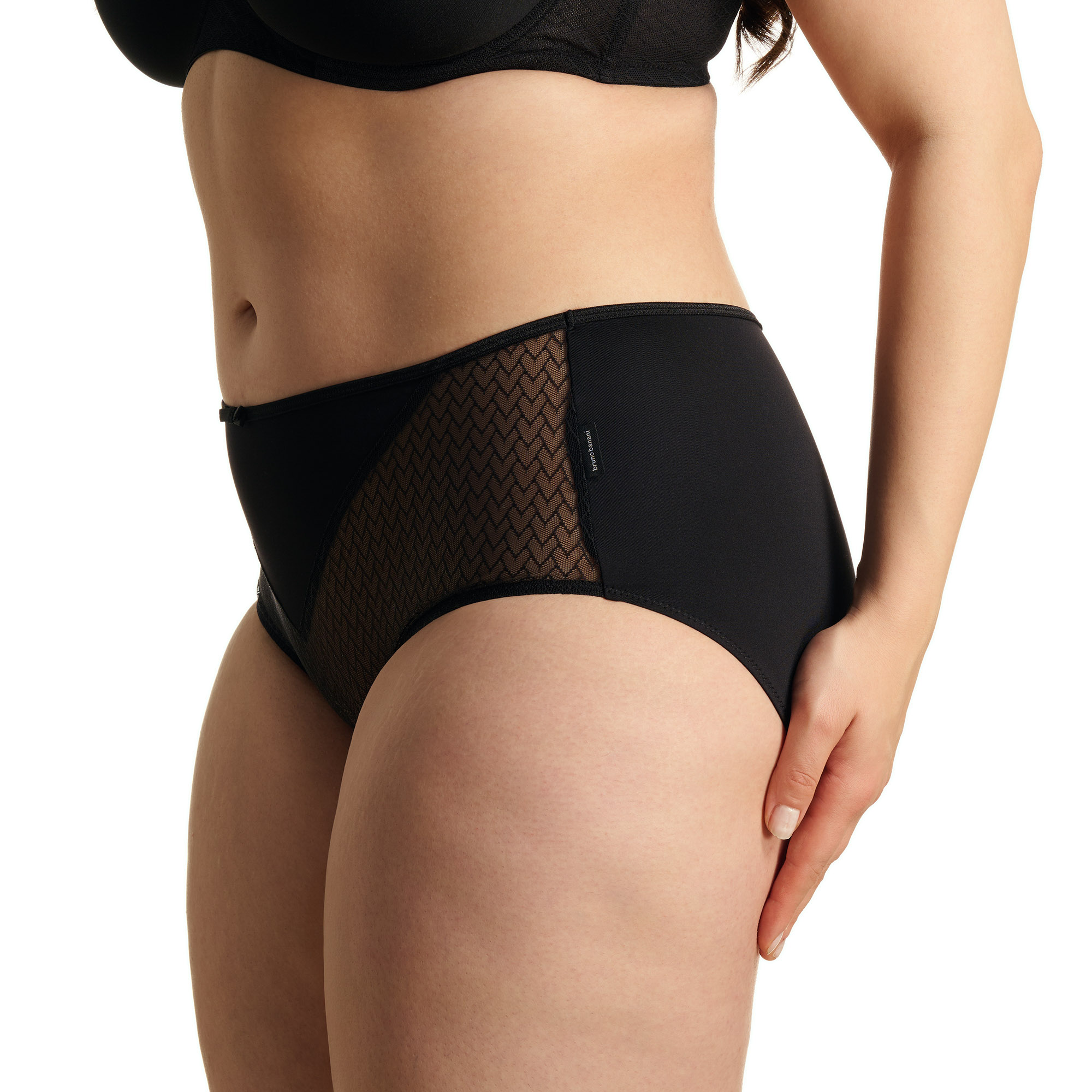 Unterwäsche, Hipster, Schwarz, Netzseitig, Komfort