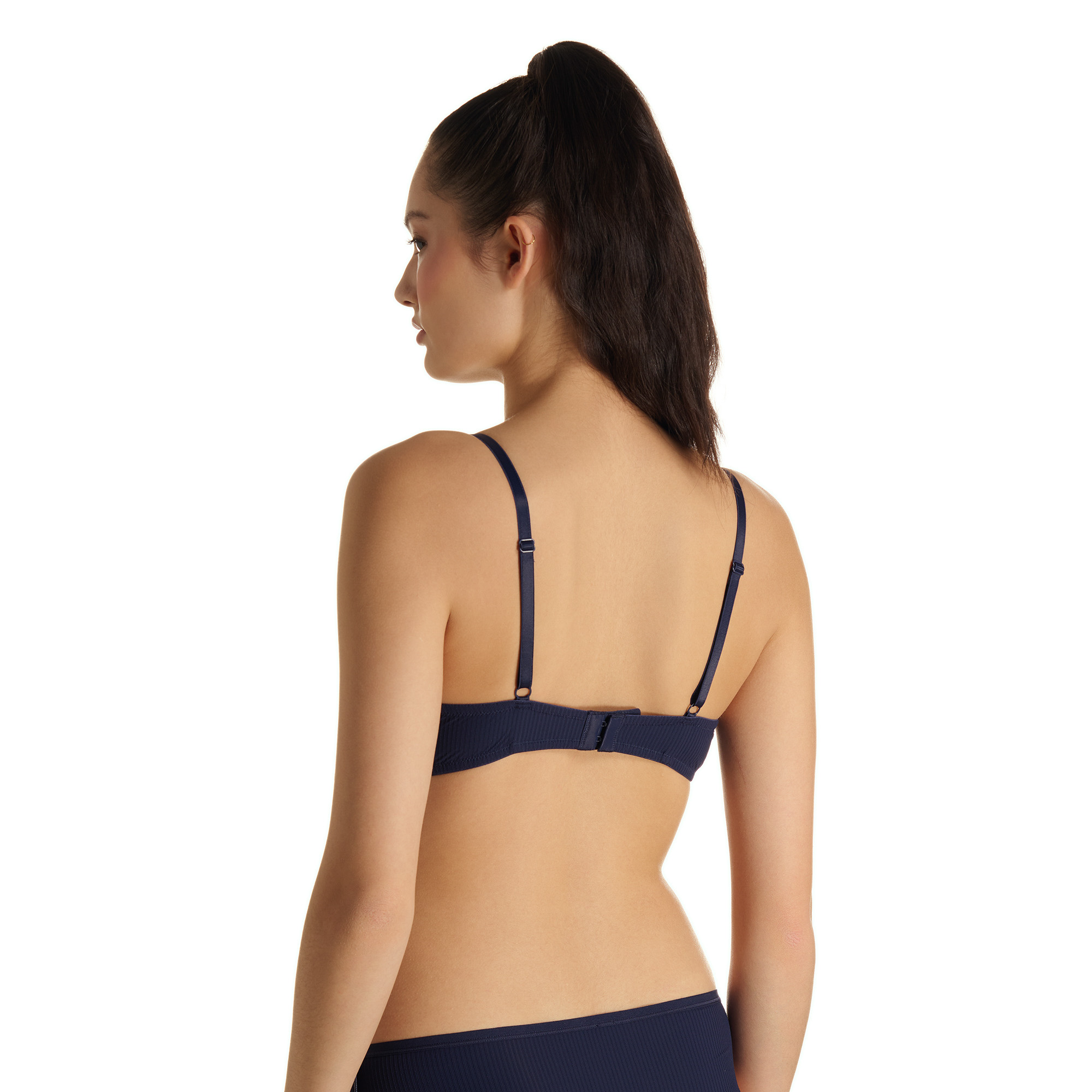 BH, Navy bra, Lounge bra, Adjustable straps, Back closure