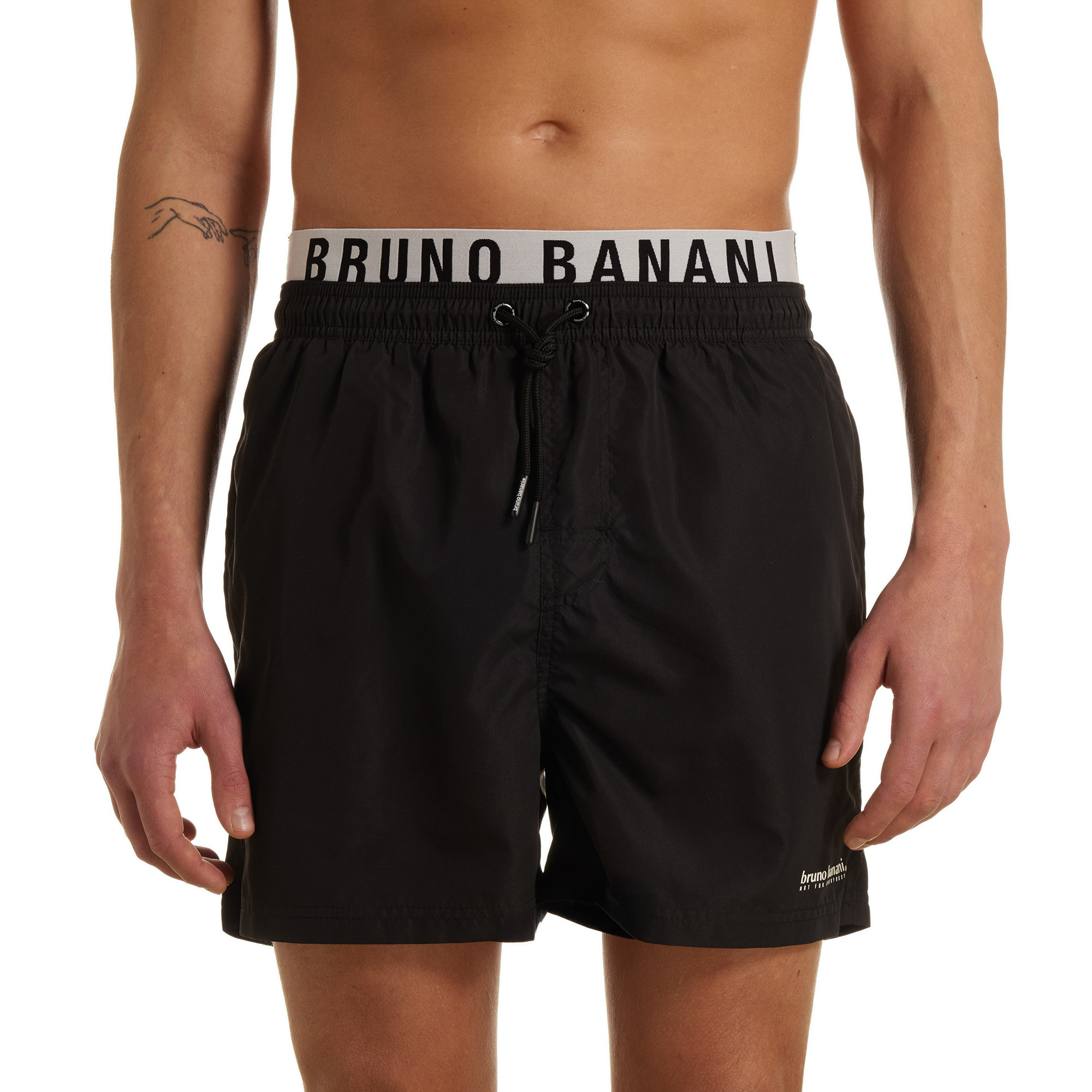 Schwimmshorts, Schwarz, Drawstring, Kordelzug, Bruno Banani