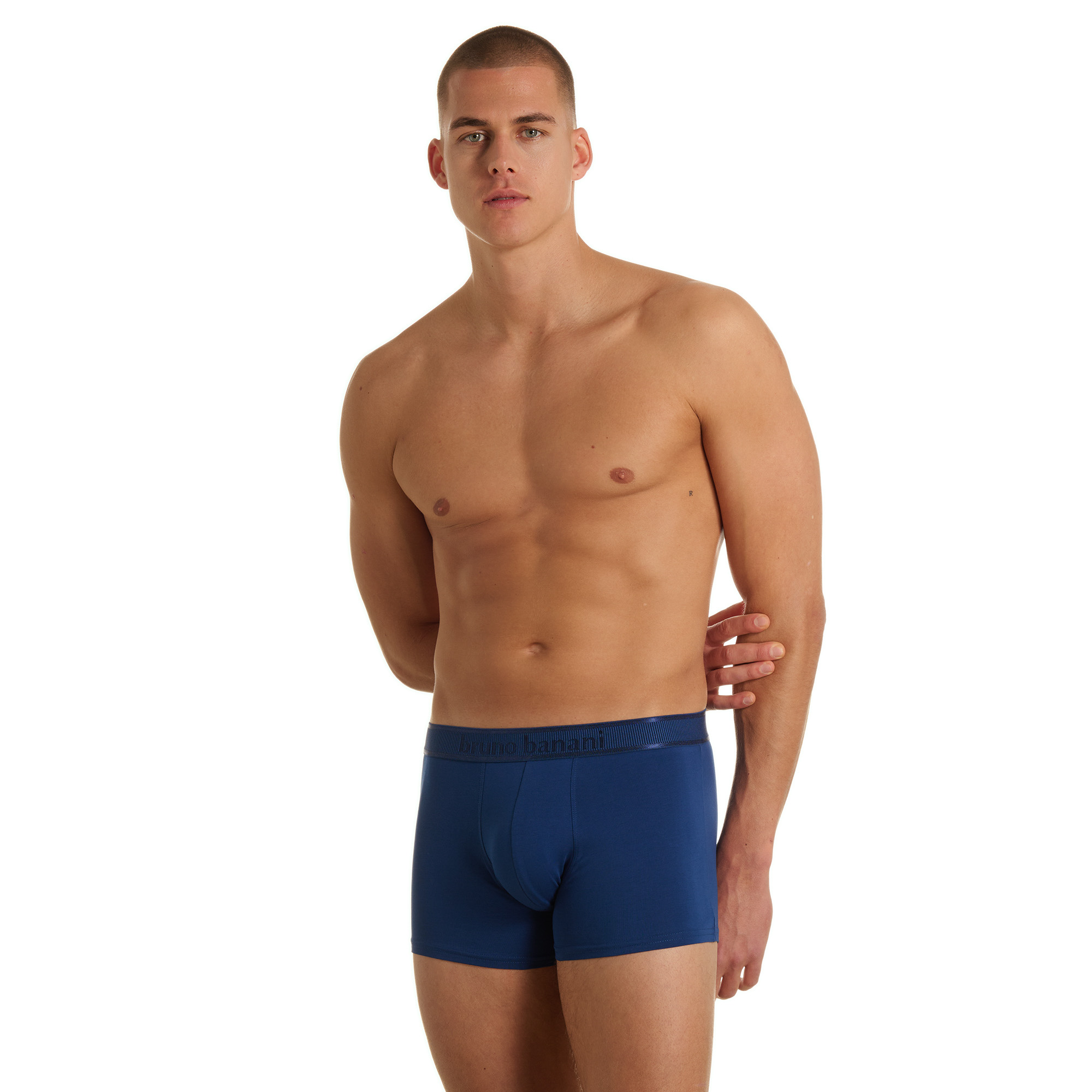 Boxer, Boxershorts, Dunkelblau, Elastisch, Gummibund