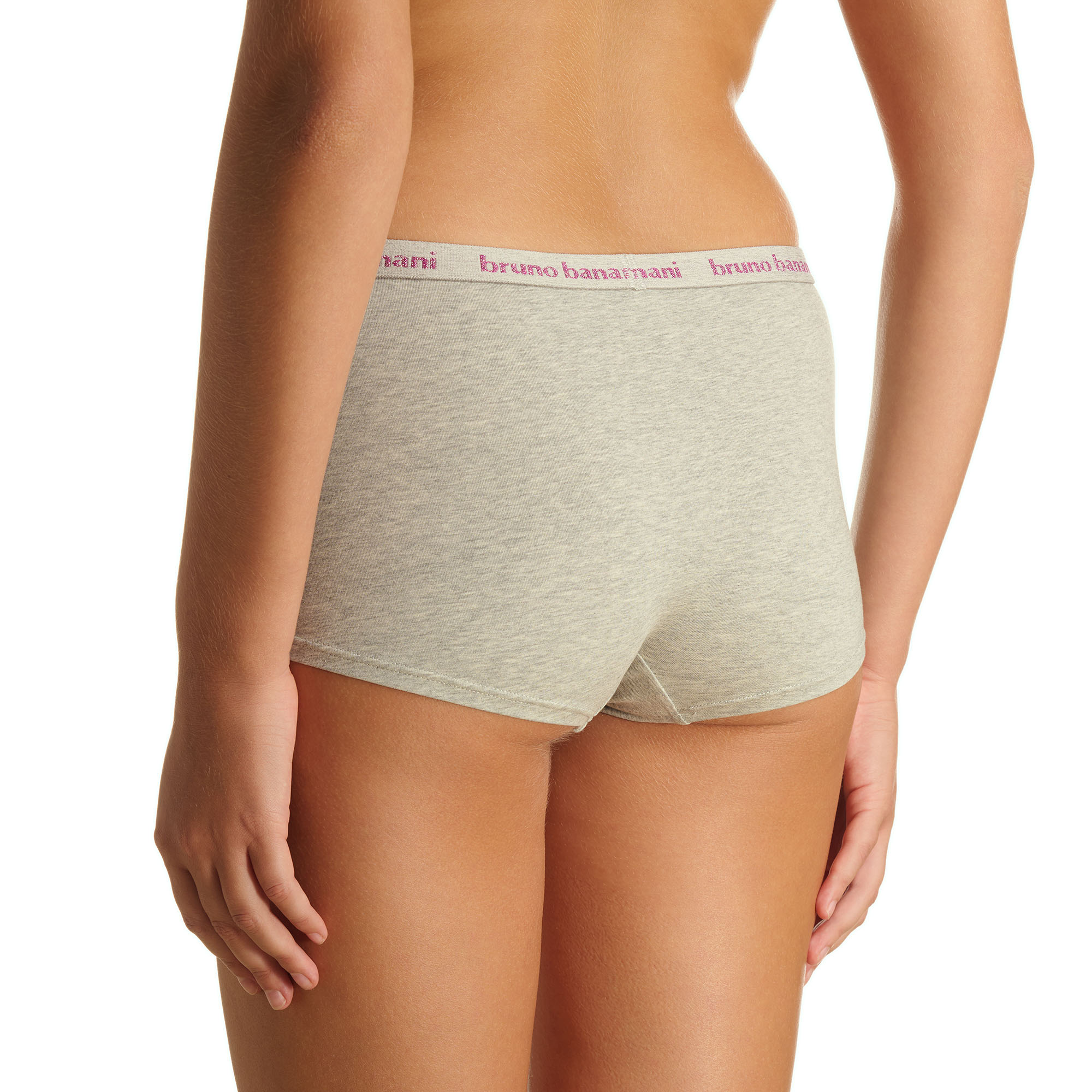 Bermuda-Hose, Boxer-Shorts, Mid-Rise, Beige, elastischer Bund