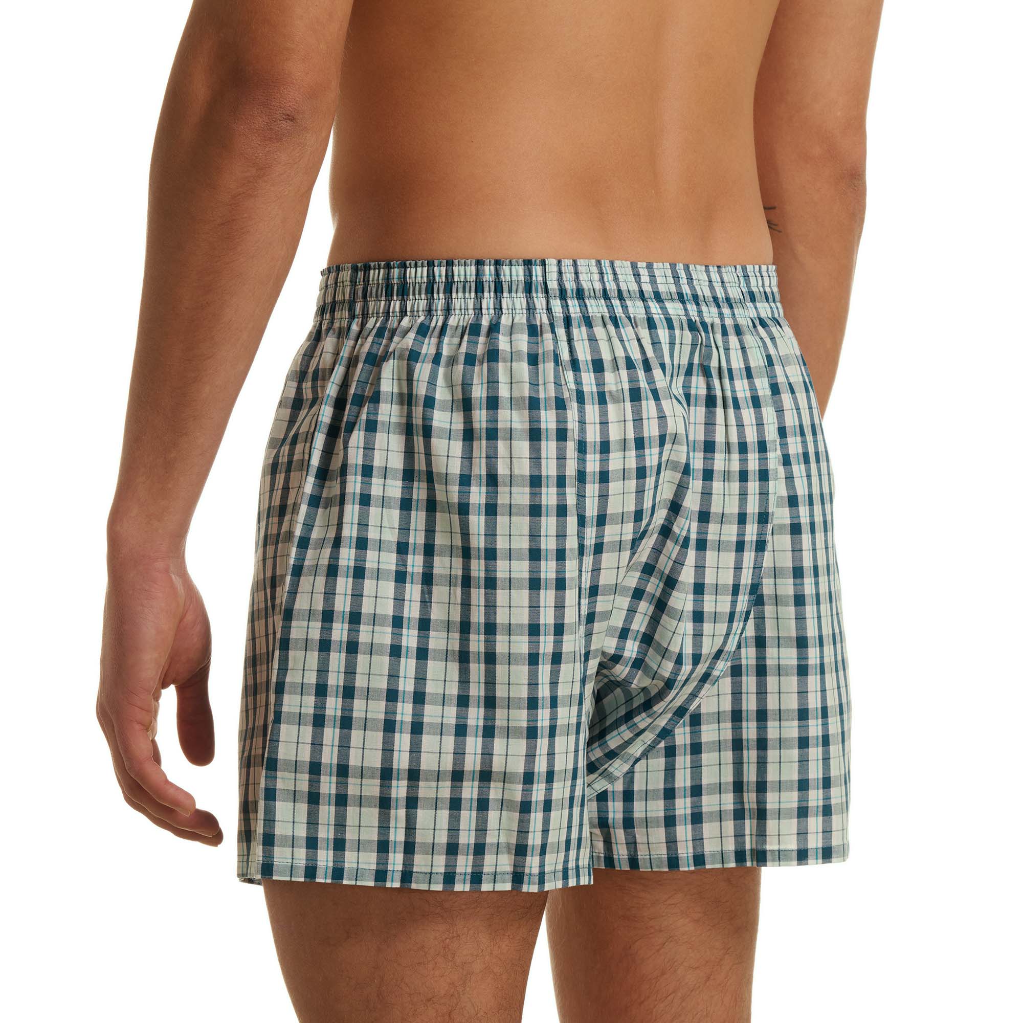 Hose, Boxer, Kurz, Karomuster, Baumwolle