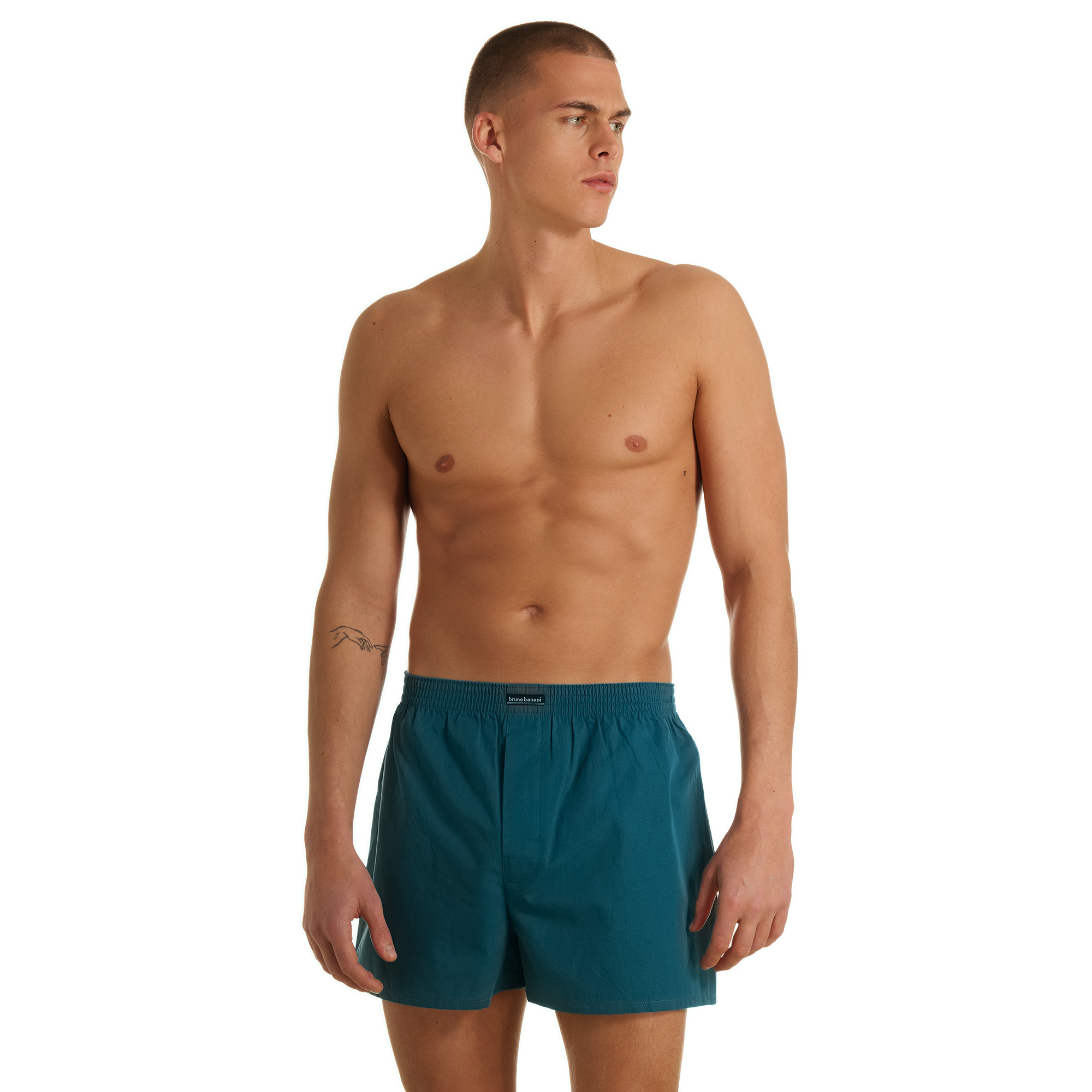 Schwimmshorts, Tealene Shorts, elastischer Bund, midlänge, einfarbig