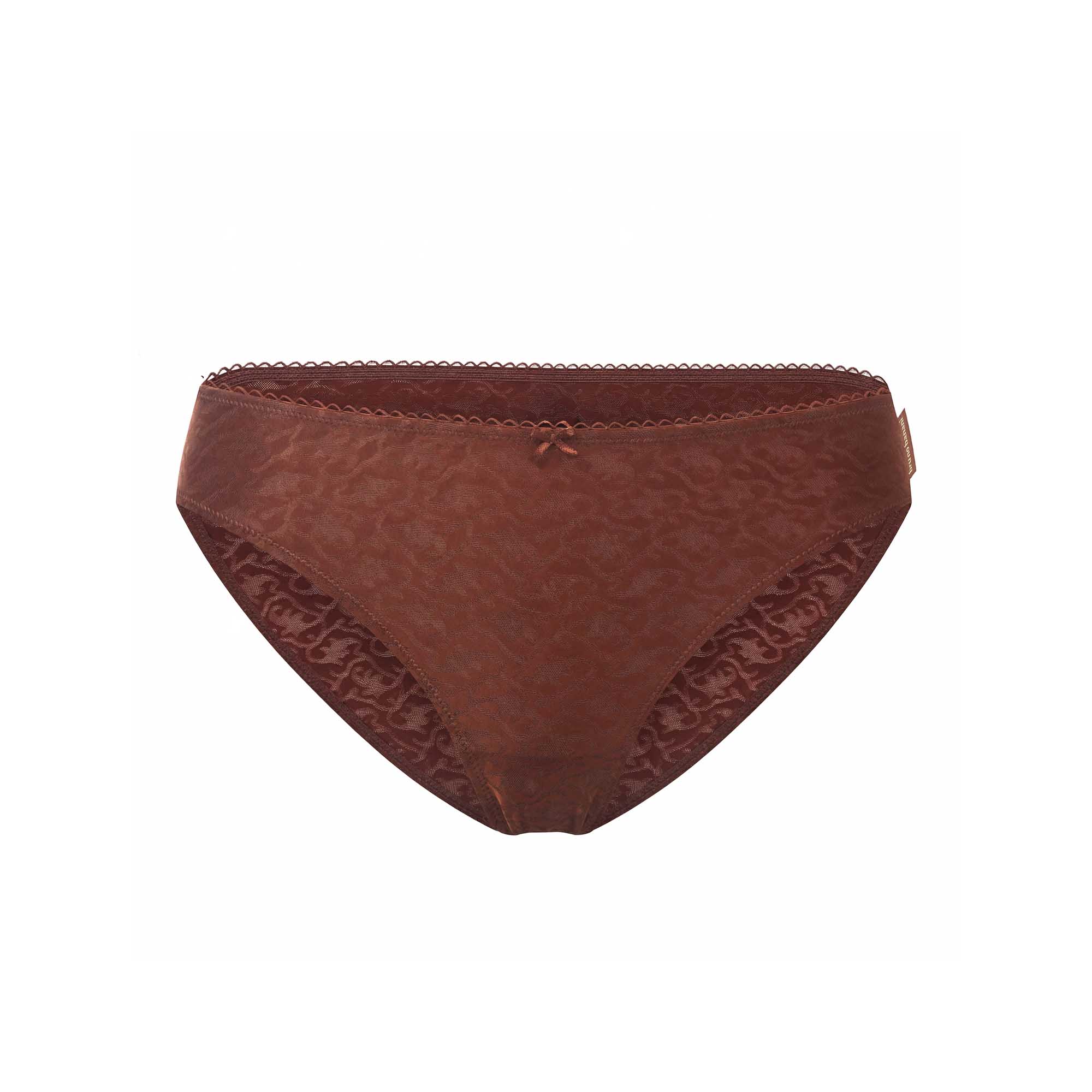 Unterhose, Slip, Bikinihose, Spitze, Braun