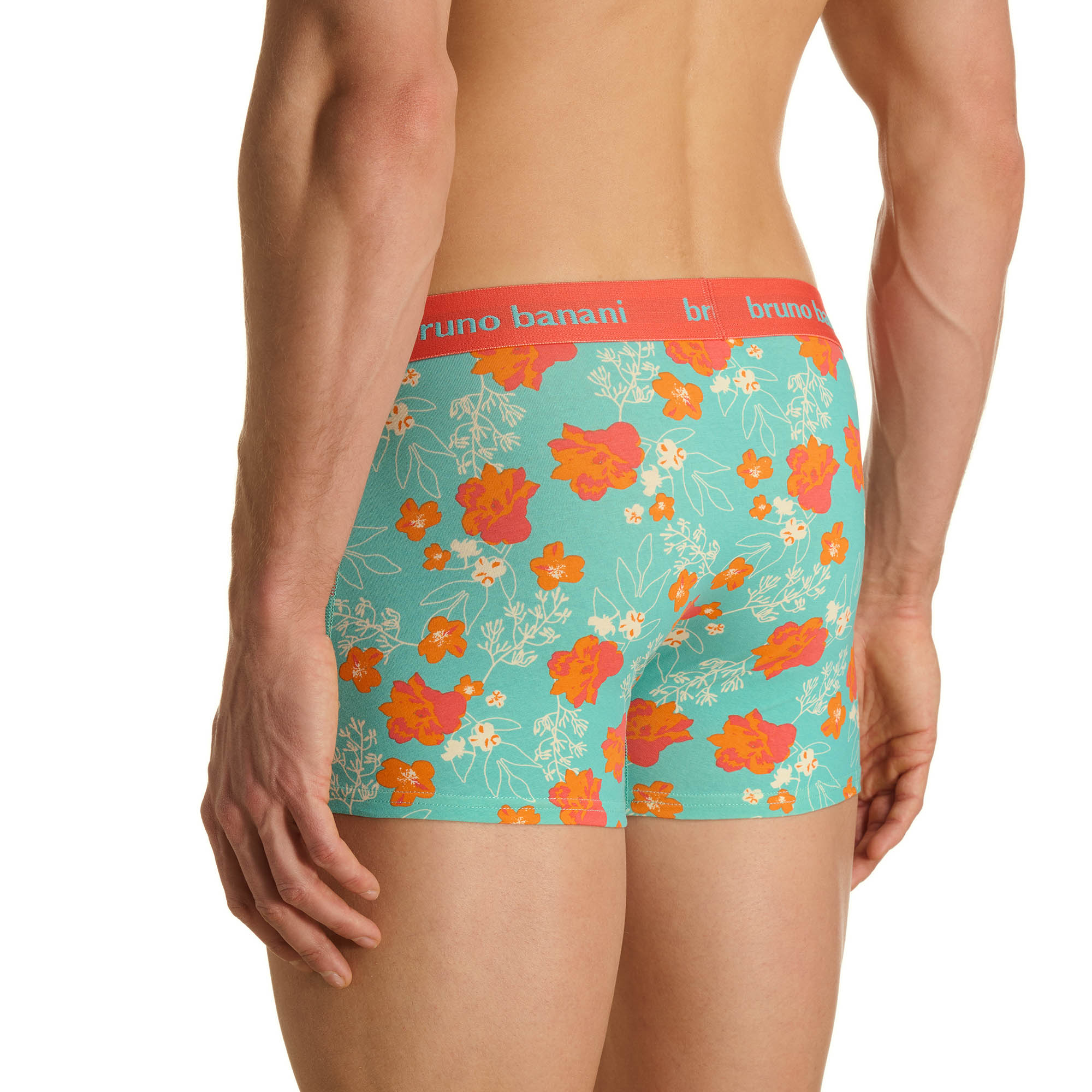 unterwäsche, boxer, blumenmuster, taillenumfang elastisch,  turquoise?