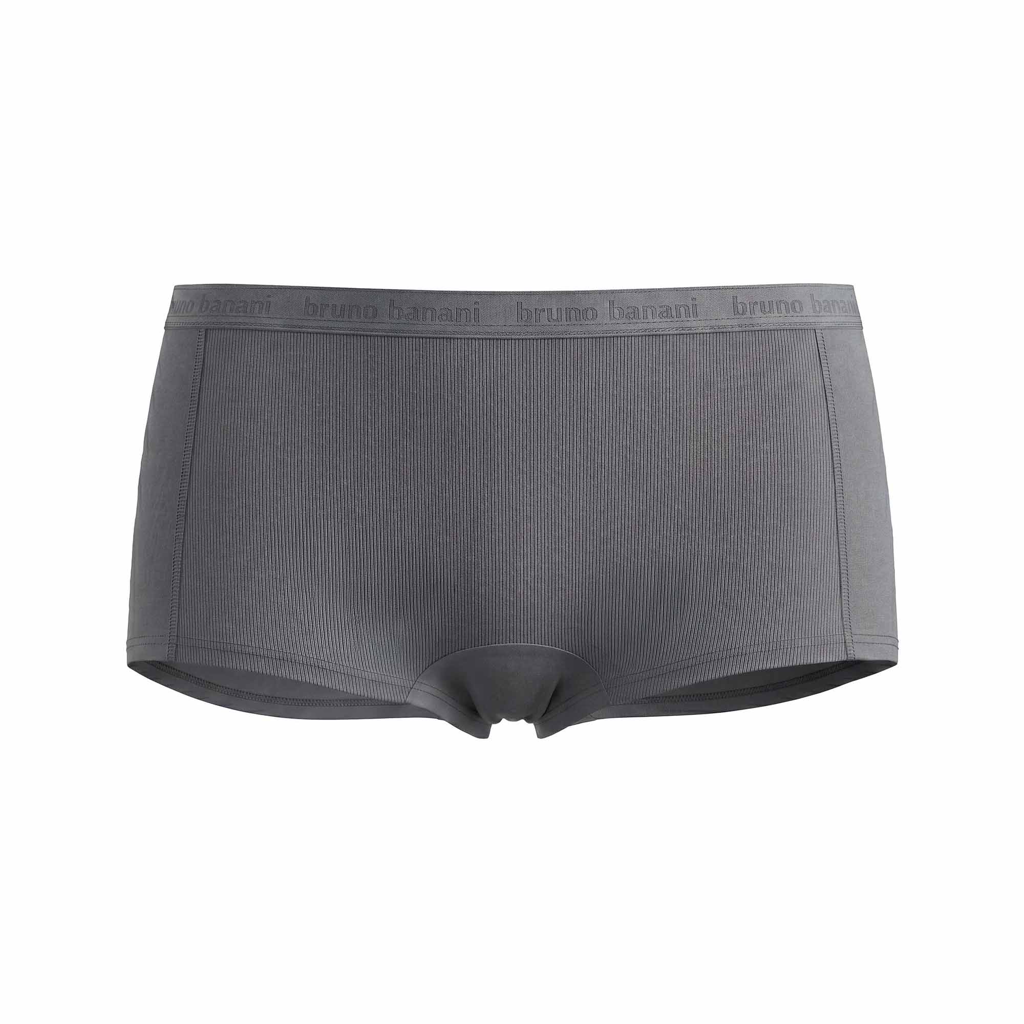 Boxer, Unterwäsche, Höschen, Rippenstrick, Grau
