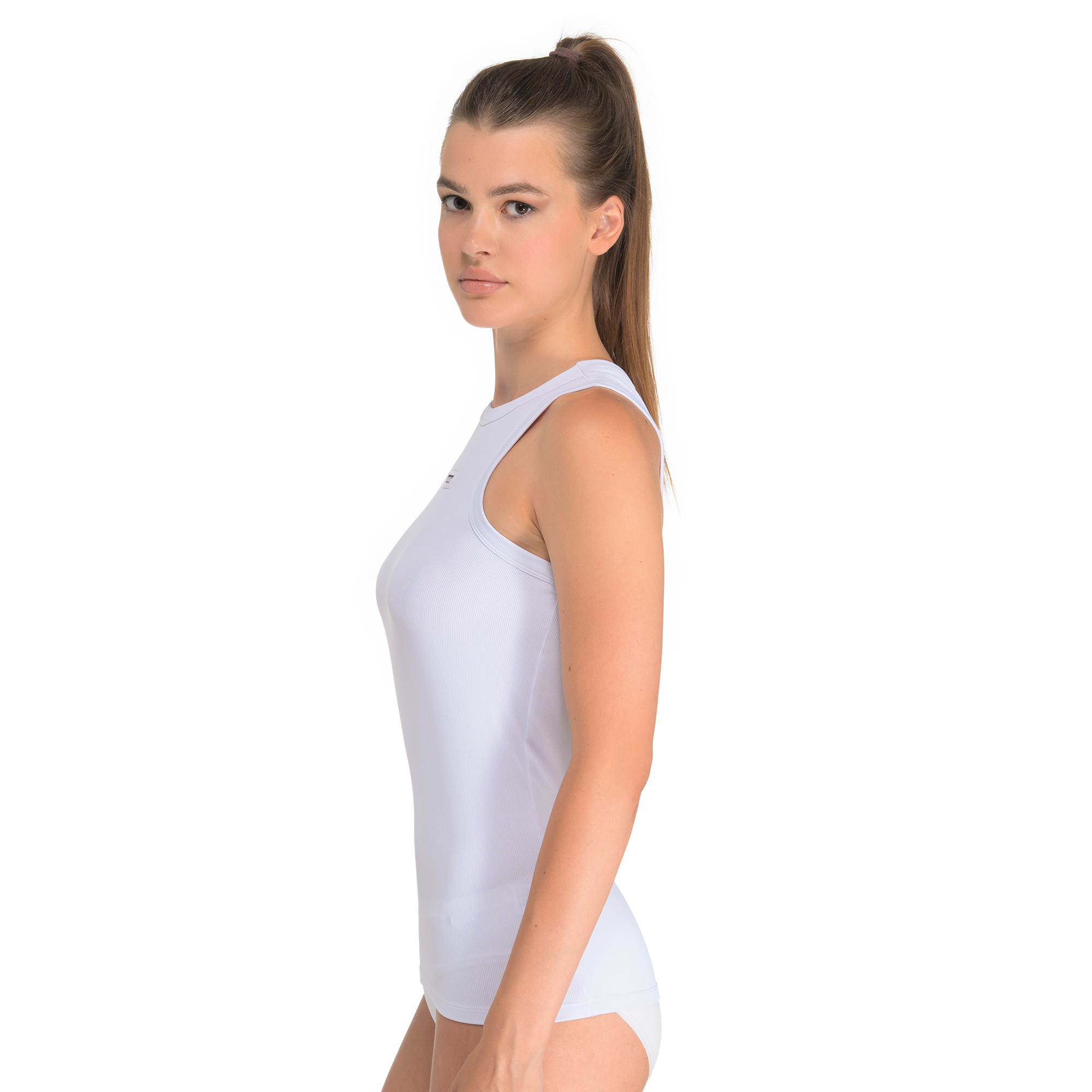 Trägershirt Young Rib – Weiß