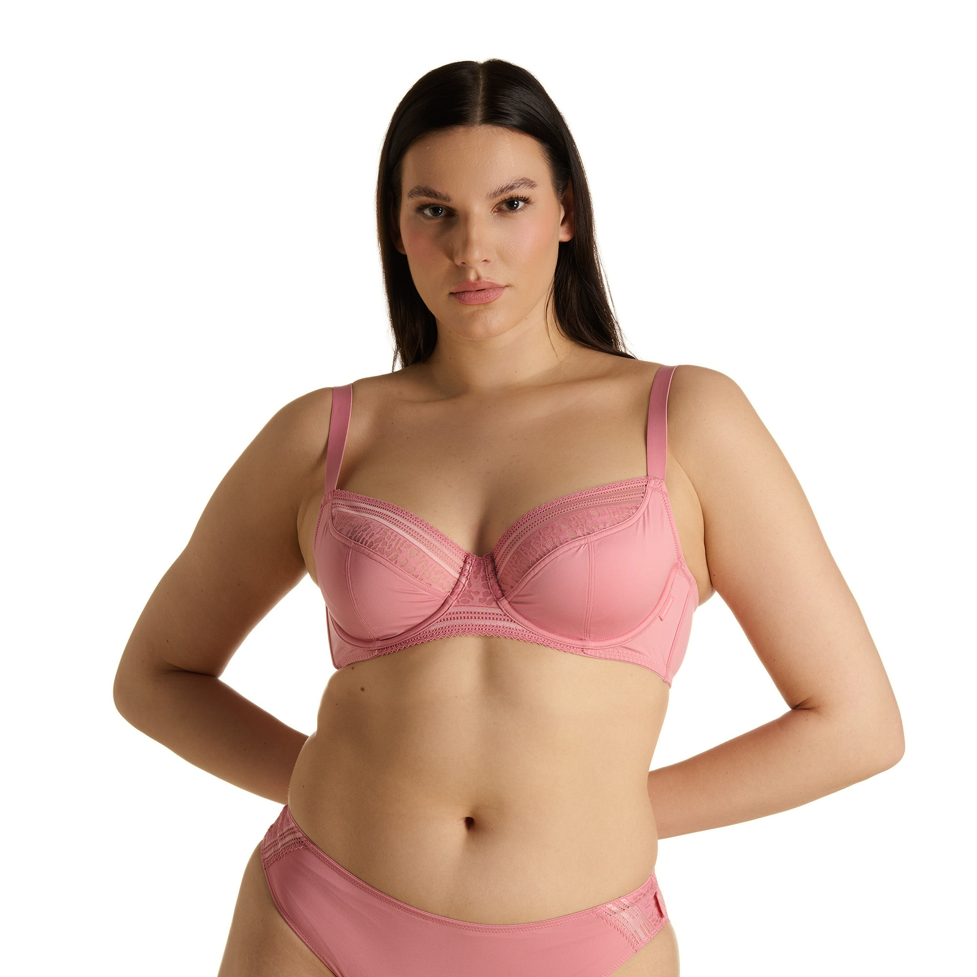 BH, Spitzen-BH, Pink, Unterwäsche, Plunge-BH