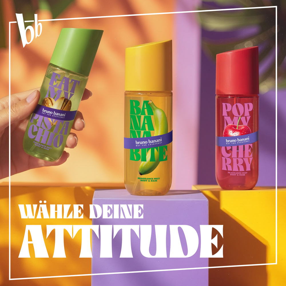 Fragrance mist, Body spray, Bottles, Colorful, Bruno Banani