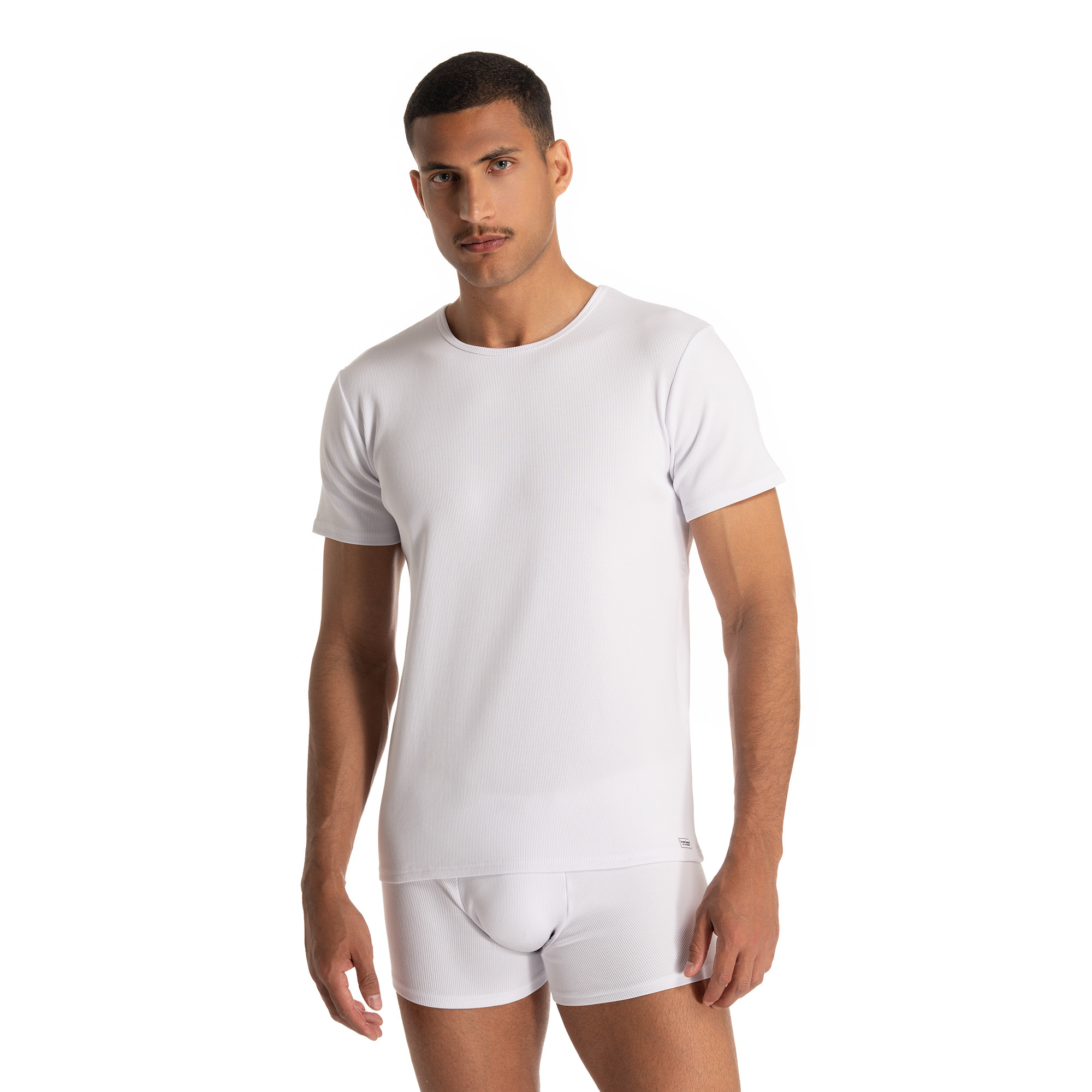 Shirt Fine Rib O-Neck T-shirt, Unterhemd, Erwachsener, Mann, Person