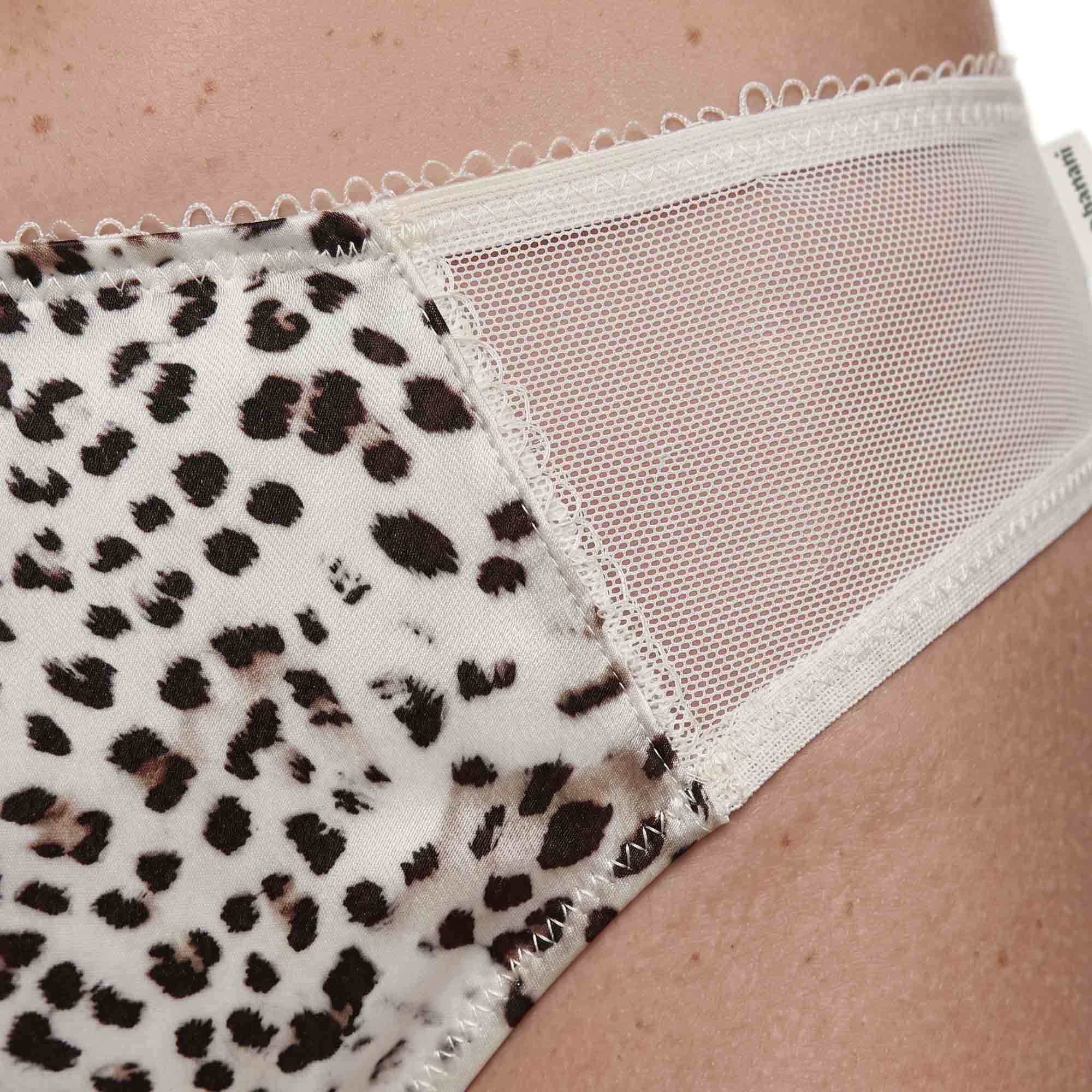 Leopardendruck, BH, Mesh-Einsatz, Spitzenbesatz, Humband
