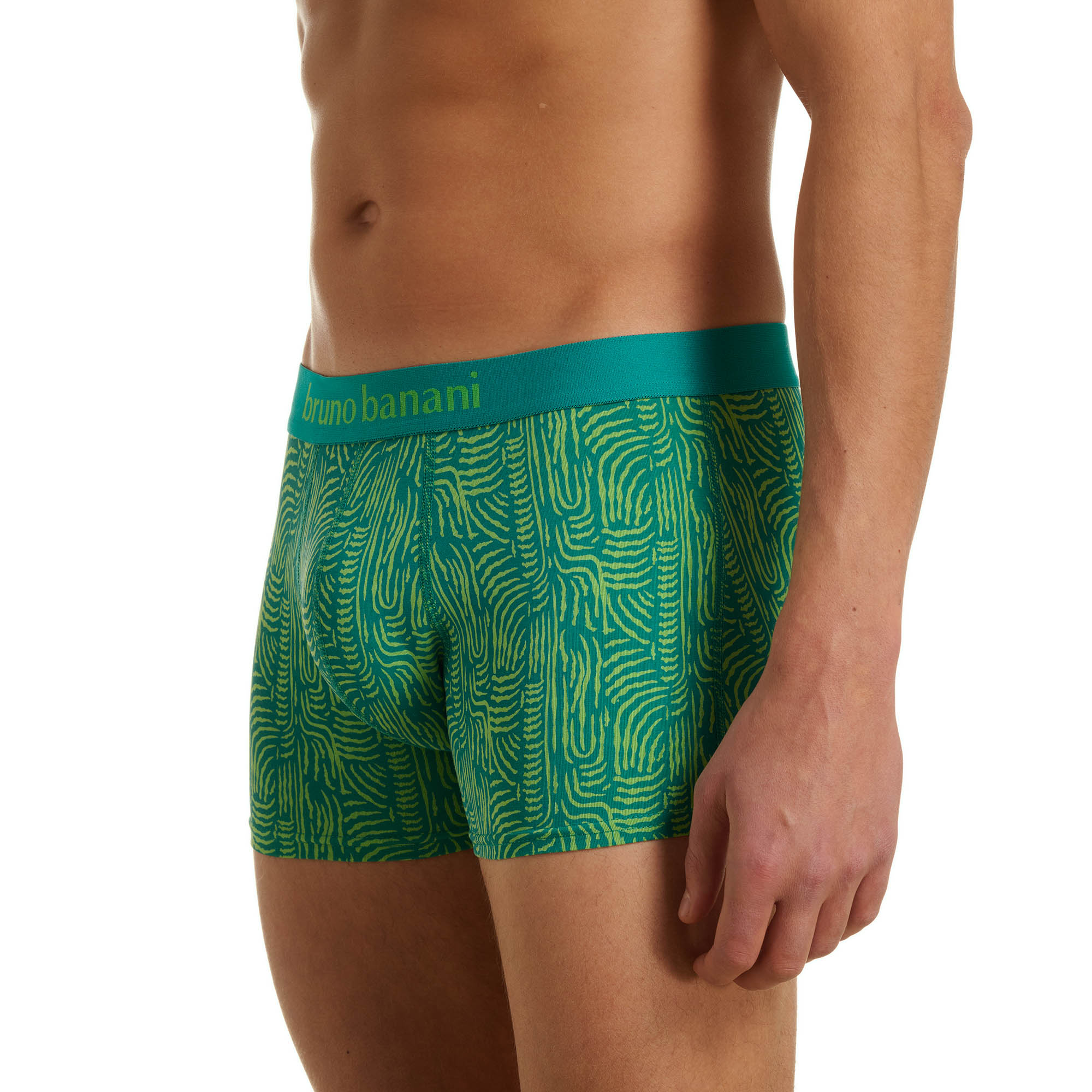 boxer, Boxershorts, grün, Muster, Gummizug