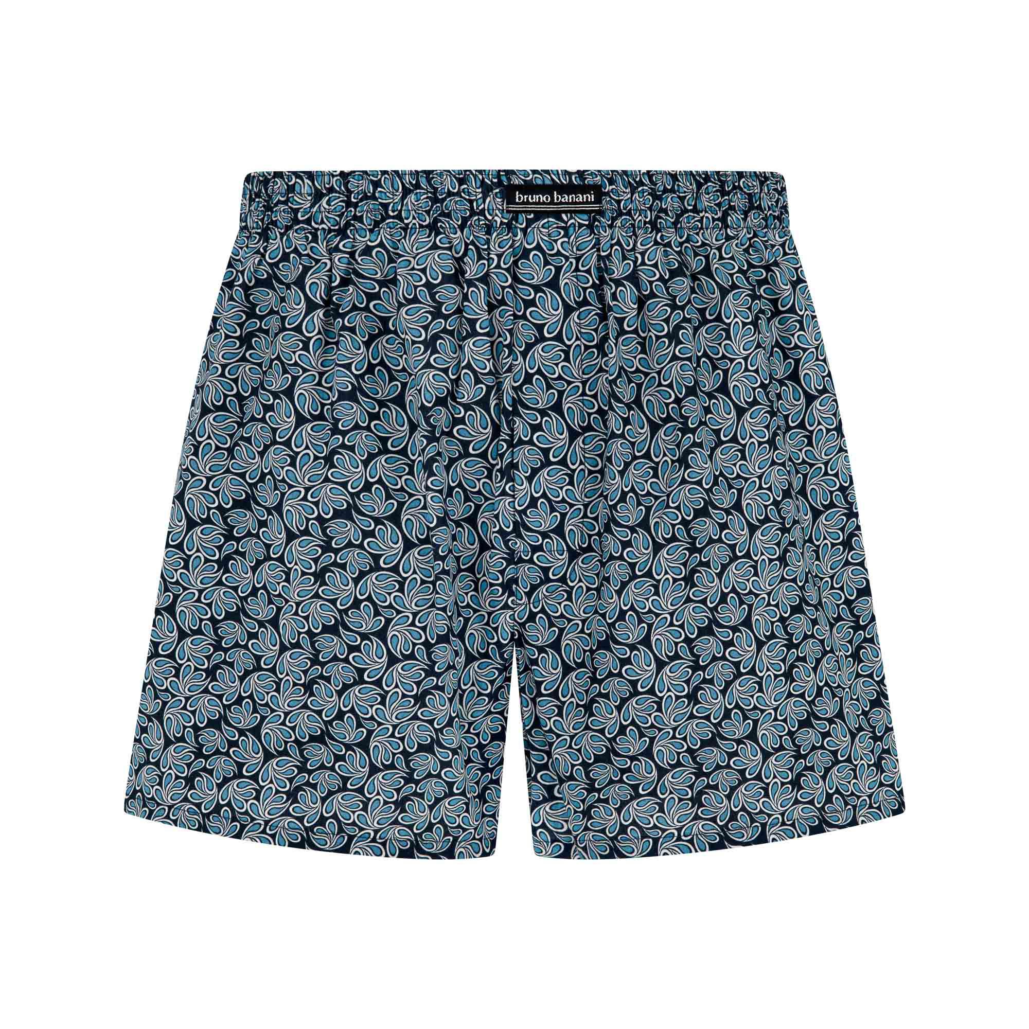 Herren Shorts, Baumwolle, Druck, Muster, Blau