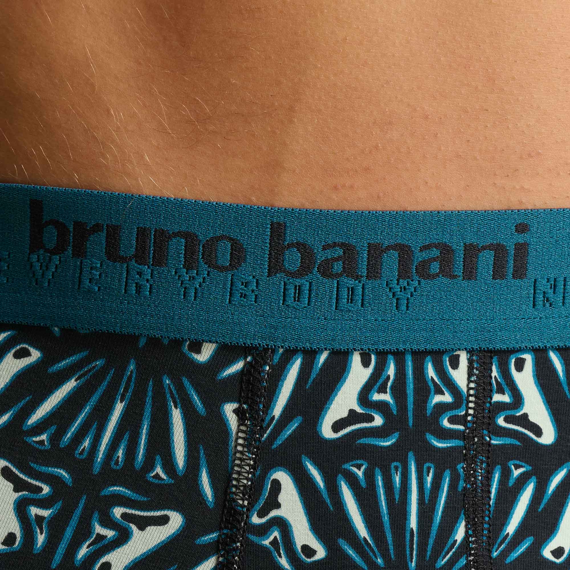 Unterwäsche, Sportunterwäsche, Sitzband, Muster, Blau-Schwarz