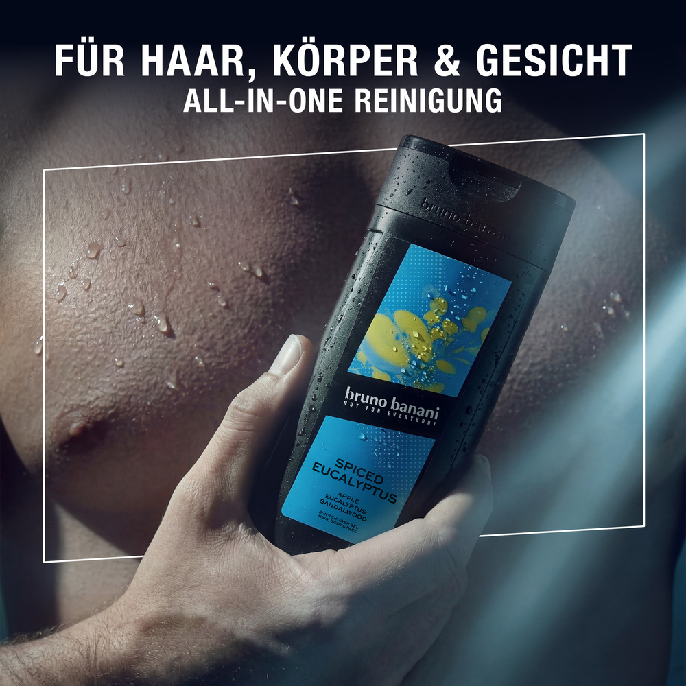 Duschgel, Bodywash, Spiced Eucalyptus, Bruno Banani, Flasche