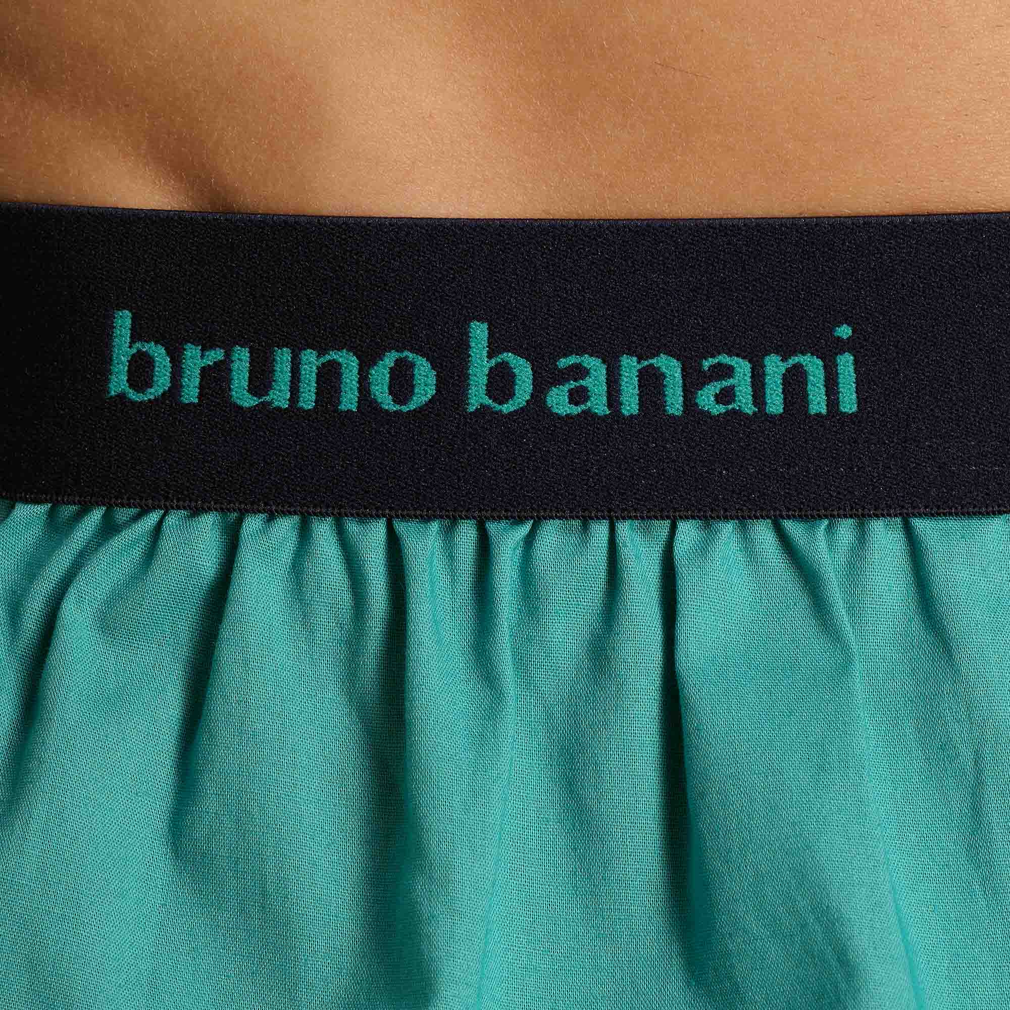 Boxershorts, Türkis, Elastikbund, Geraffter Stoff, Baumwolle