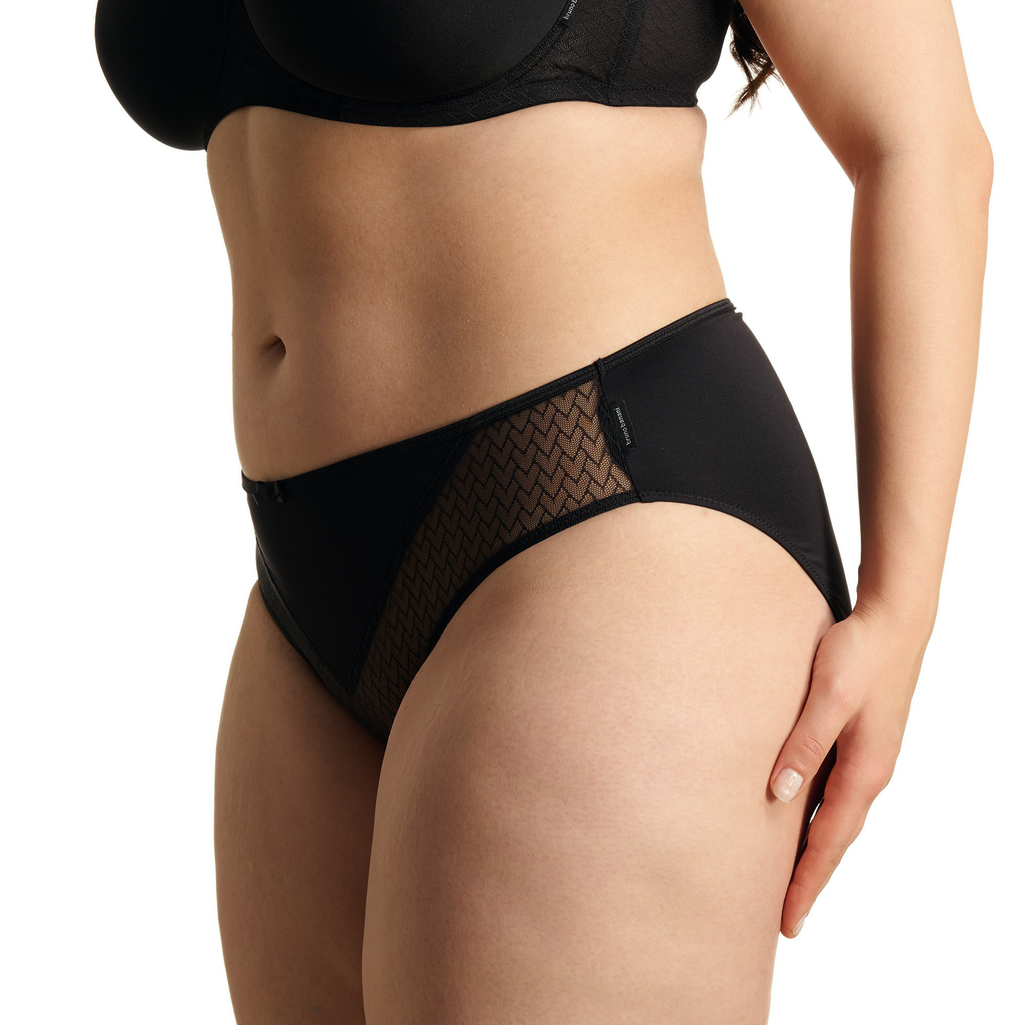 Unterwäsche, Höschen, Schwarz, Netzstruktur, High-Witche