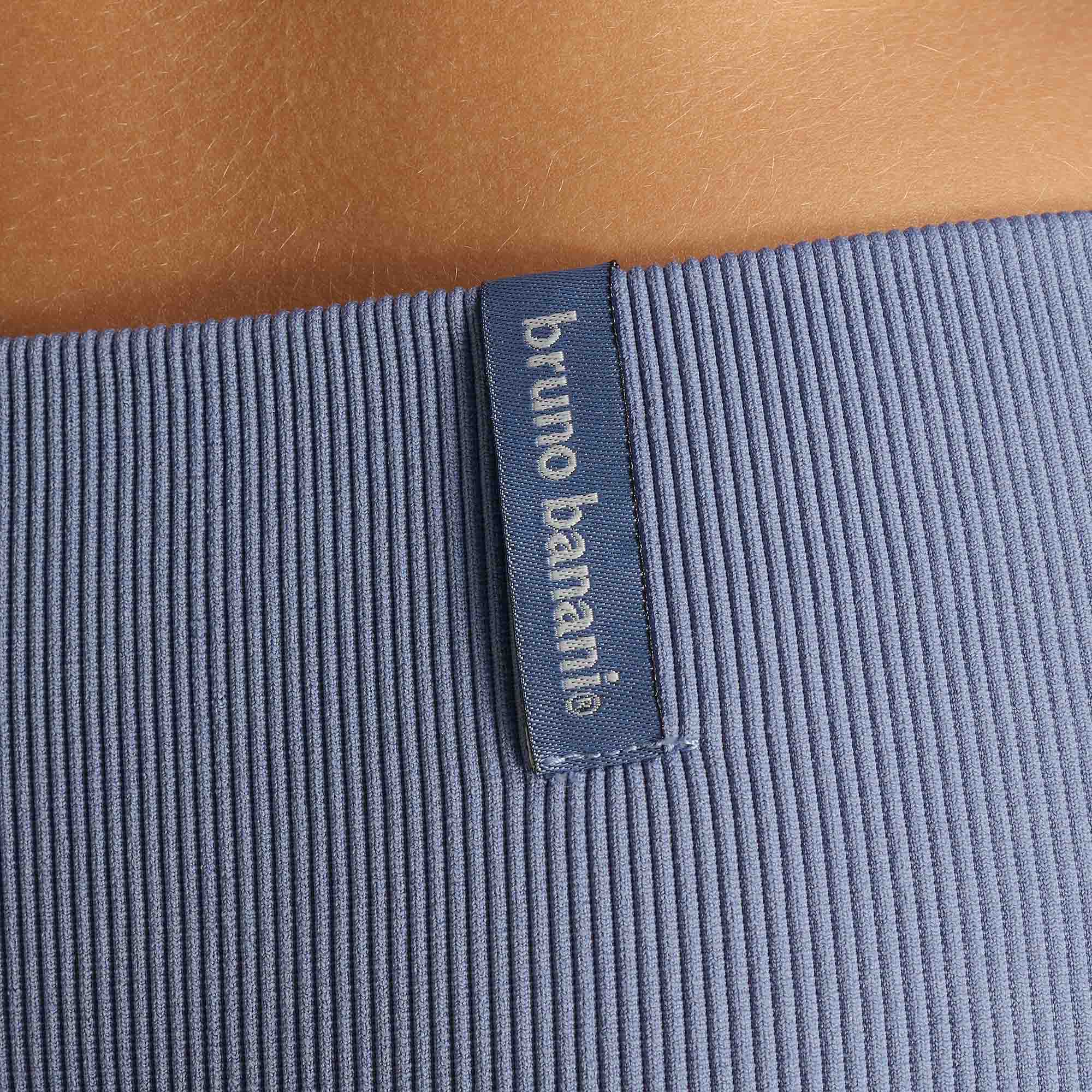 ribbed, Träger, Label, blau, Stoff