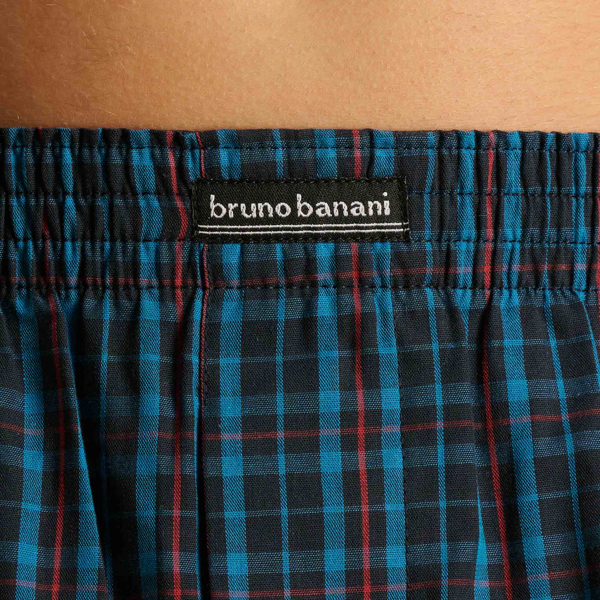 Plissee, Karo, Schwarz, Blau, Label