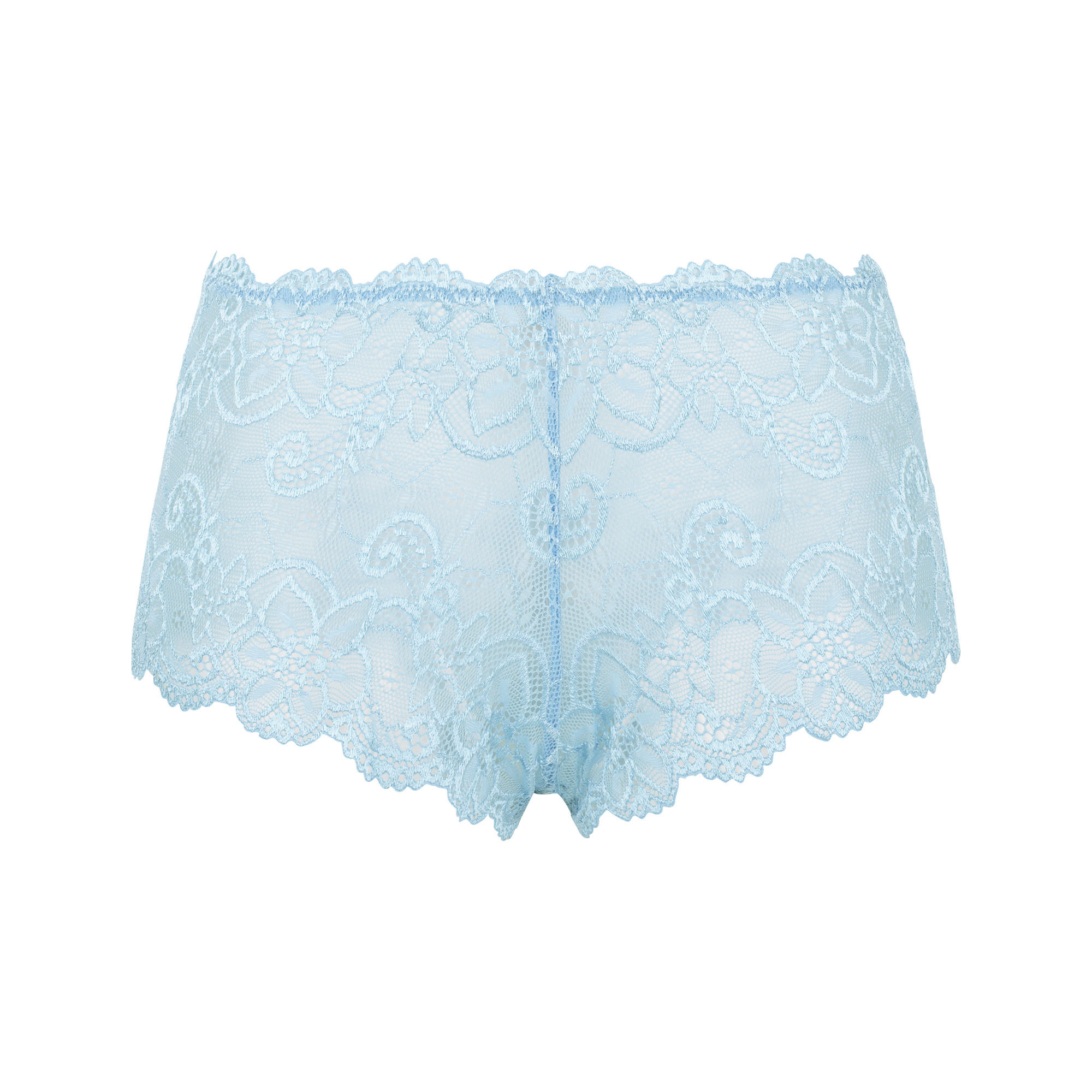 Spitze, Unterhose, Hemdlose, Hellblau, Gemustert