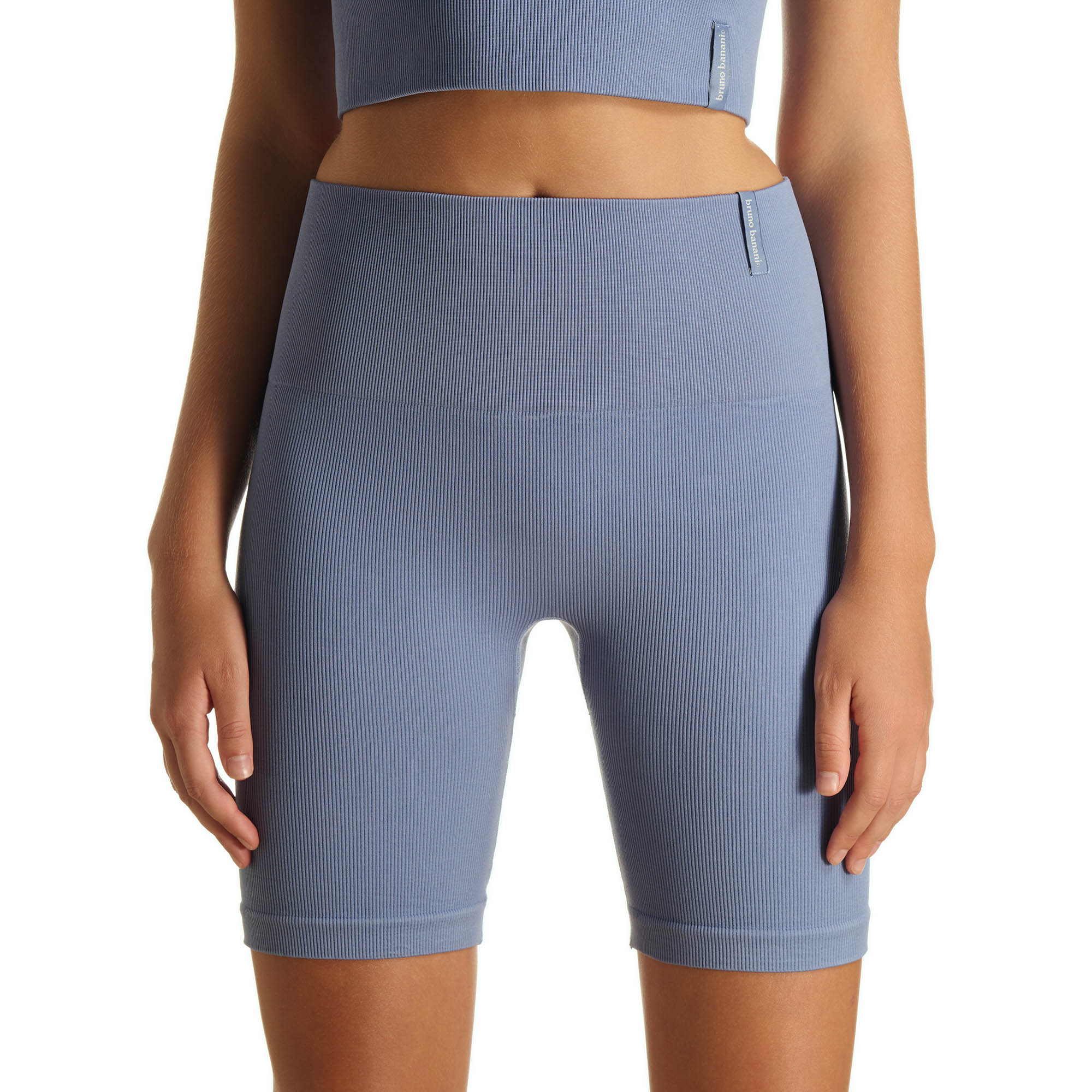 Shorts, Bike Shorts, Rippenstruktur, Mittelbund, Blau
