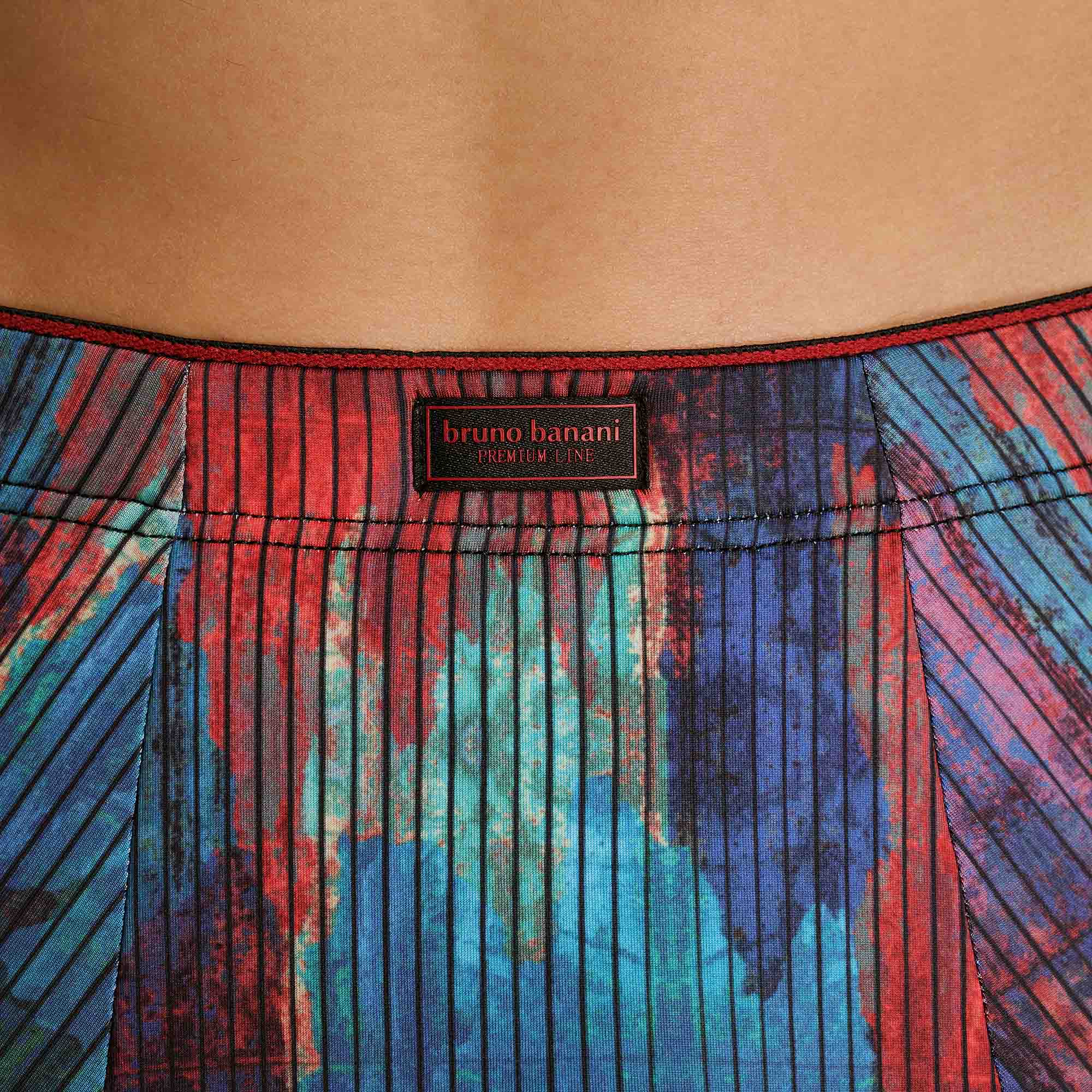 Boardshorts, Multicolor, Streifen, Markenlabel, Elastischer Bund