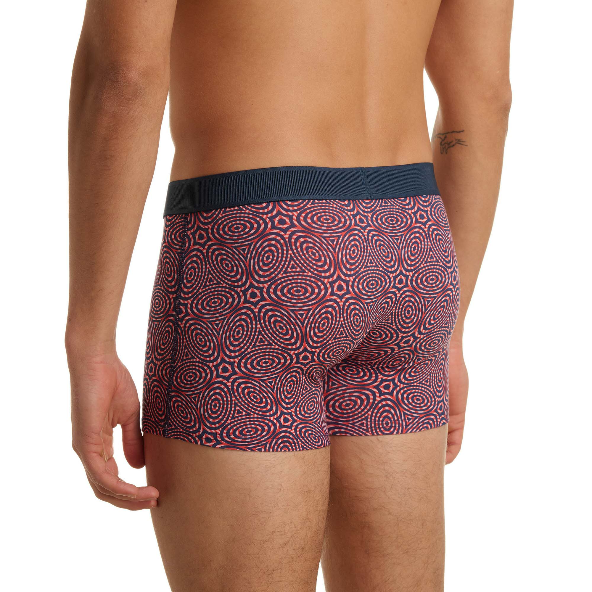 Boxer, Unterwäsche, Muster, gemustert, dunkelblauer Bund