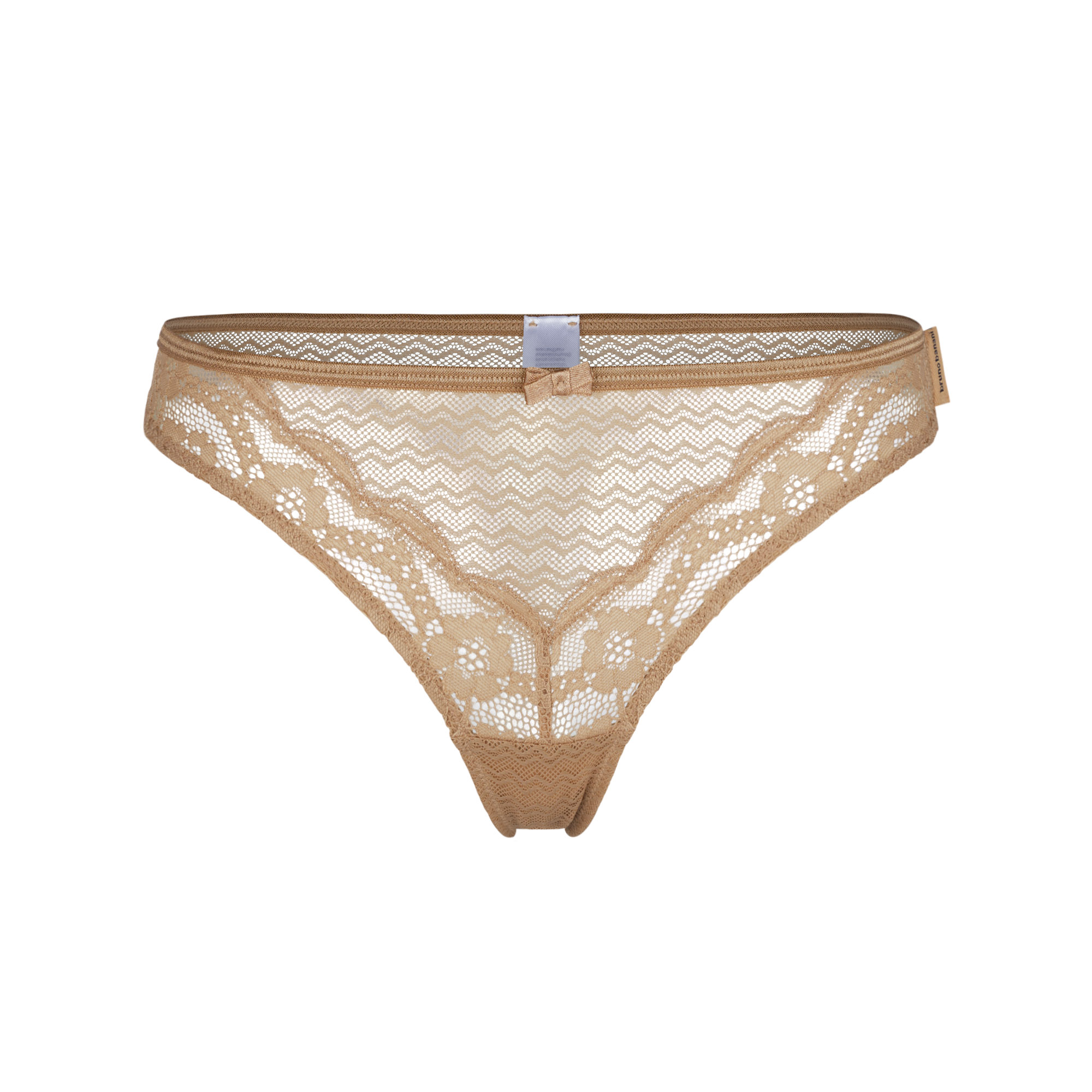 Spitze, Thong, Beige, Unterwäsche, Muster