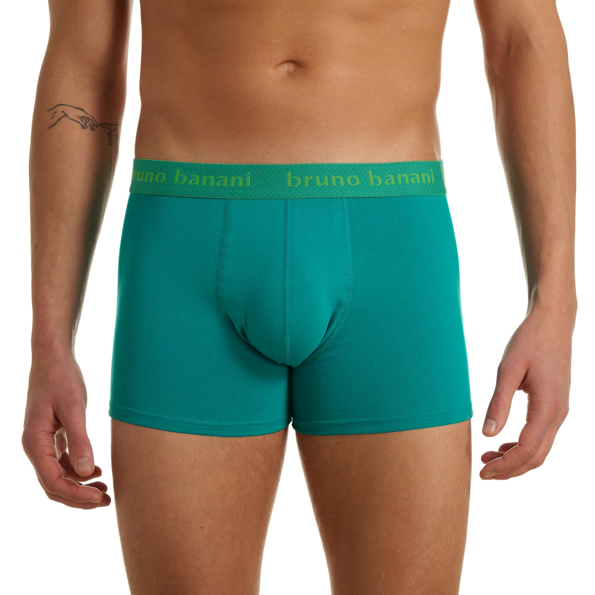 Boxer-Shorts, Teal underwear, Elastischer Bund, Minimal Muster, Herrenunterwäsche