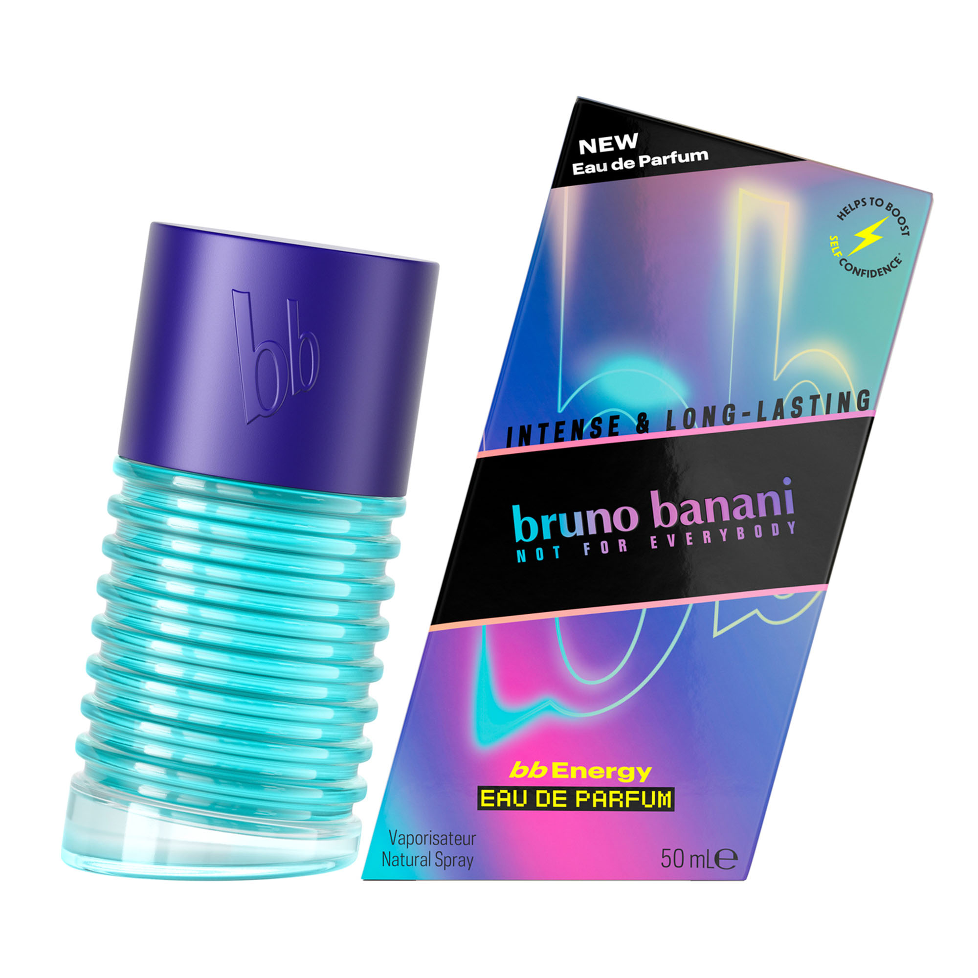 Energy Eau de Parfum 50 ml Flasche, Werbung