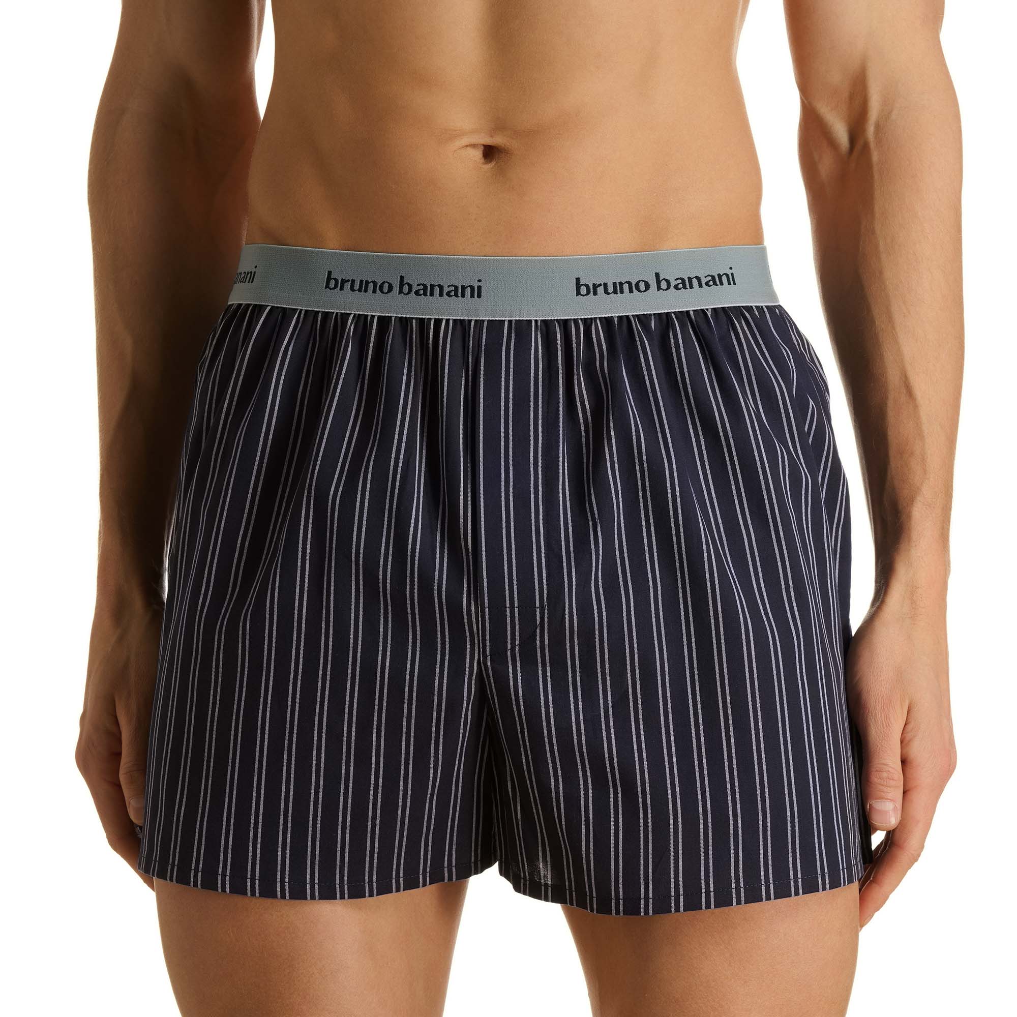 Boxer, Kurzunterhose, Unterwäsche, Gestreift, Marineblau