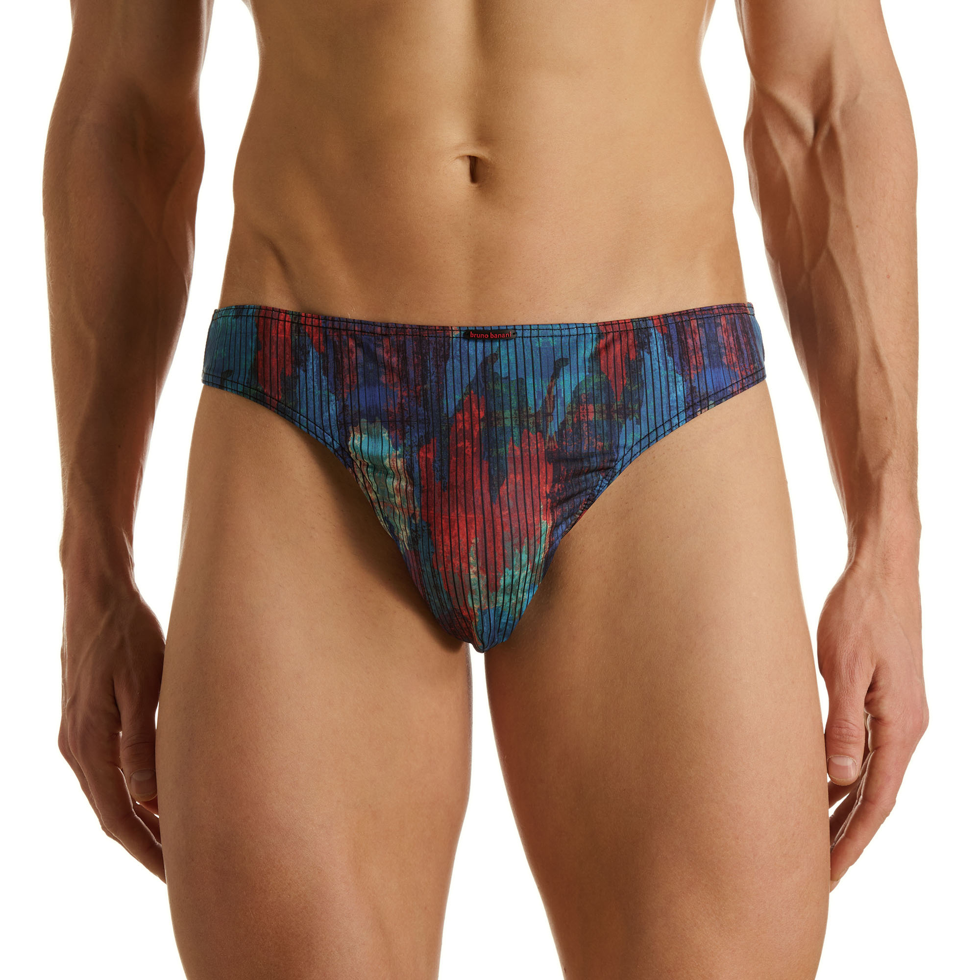 Herrenunterhose, Badehose, Slip, Mehrfarbig, Streifenmuster