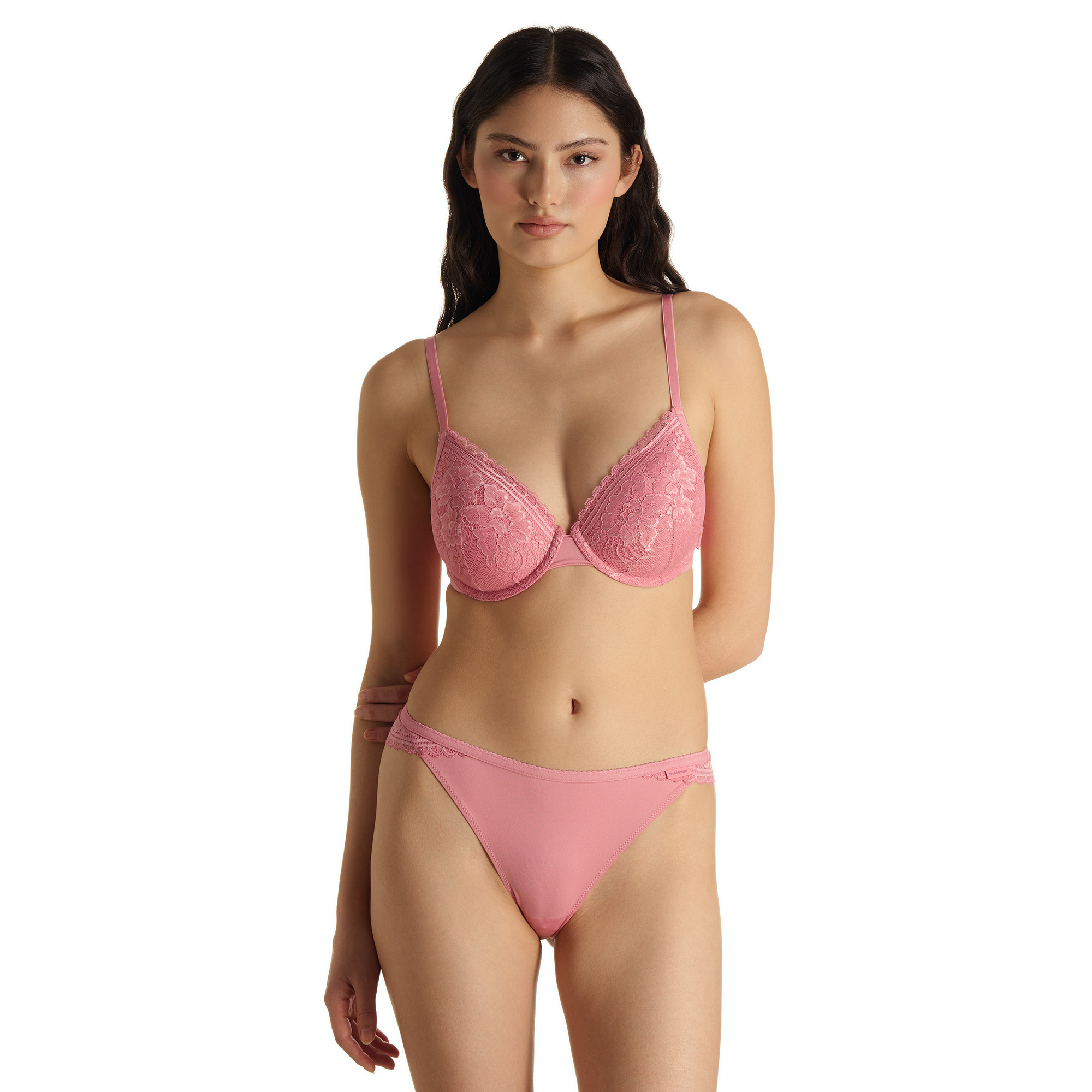 BH, Unterwäsche, Pink, Spitze, Slip