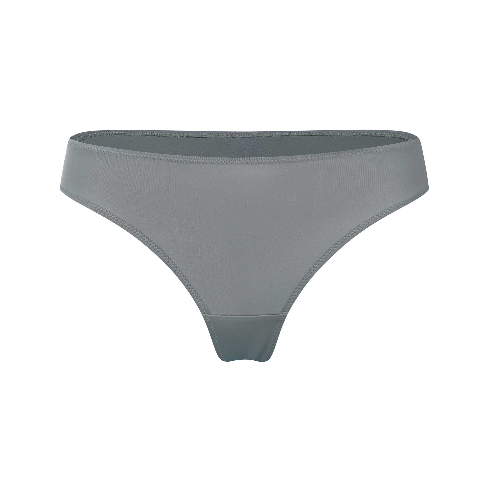 Underwear, Thong, Grau, Niedrigschnitt, Stretchgewebe