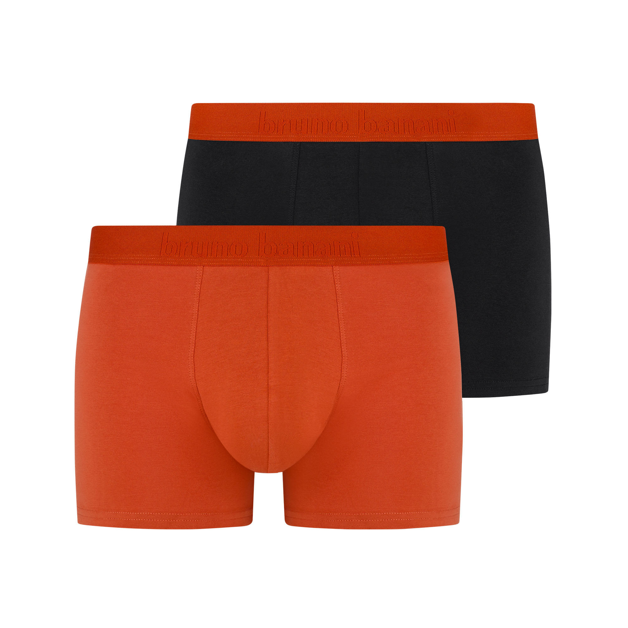 Unterwäsche, Boxer, Baumwolle, orange, dunkelblau