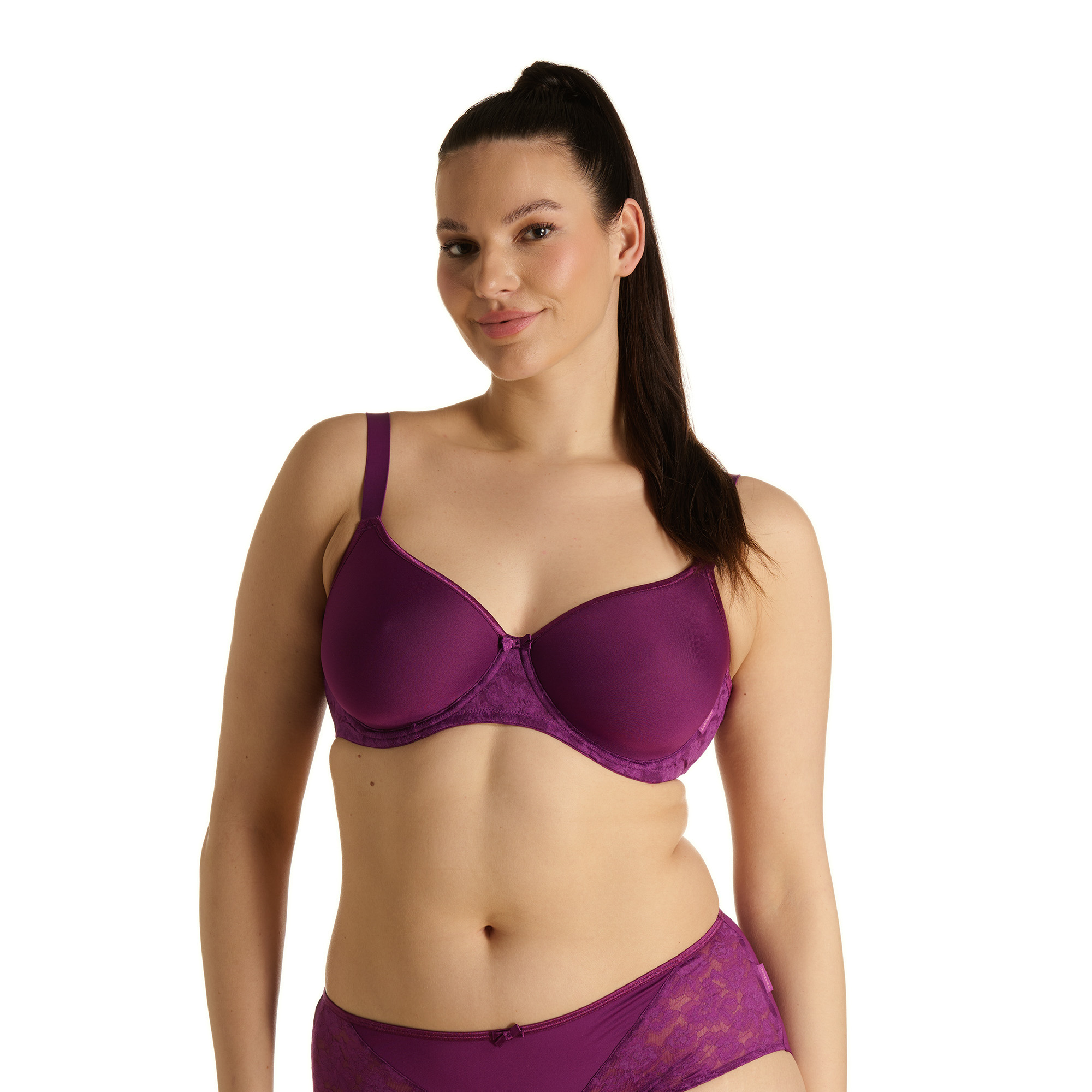 BH-BH, Lingerie, Purple, Lace, Push-up